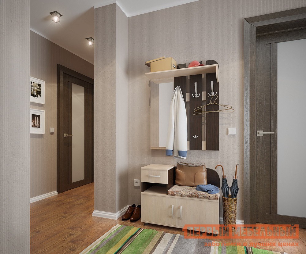 Прихожая  Аврора Дуб млечный / Венге