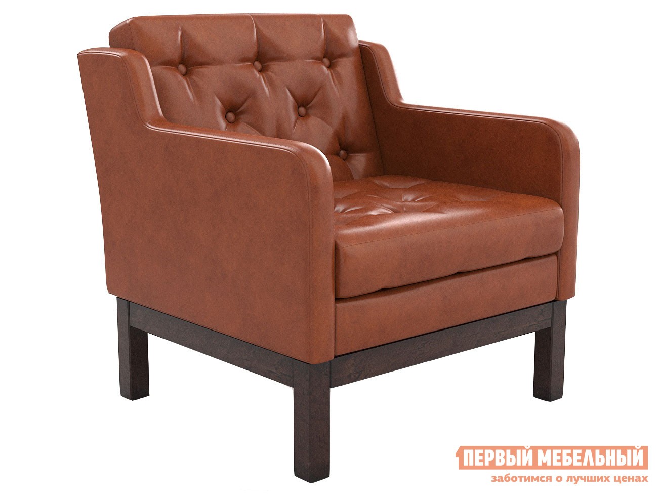 Кресло  Айверс Венге / Оранжевый, экокожа