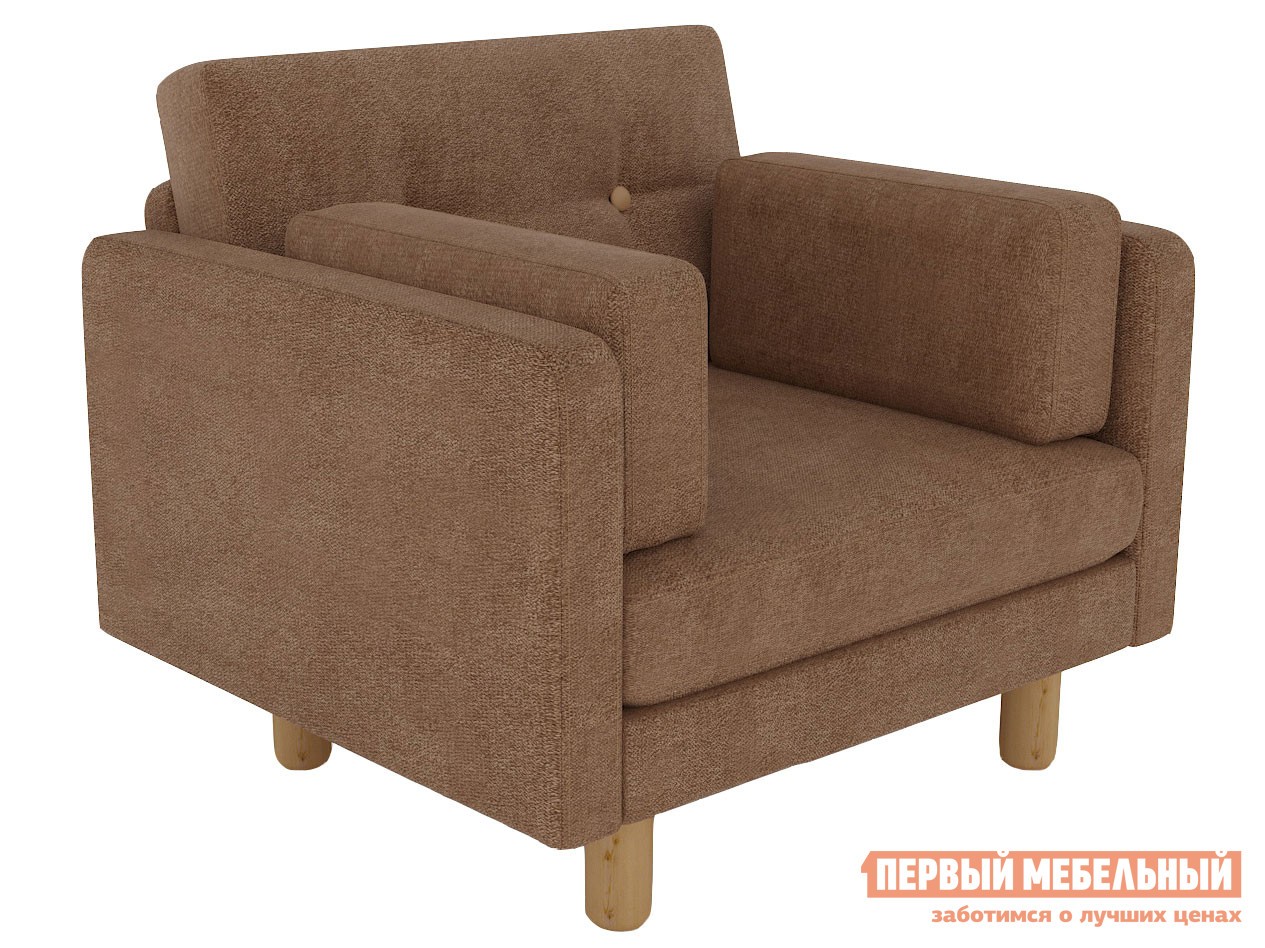 Кресло  Ингвар Коричневый, велюр