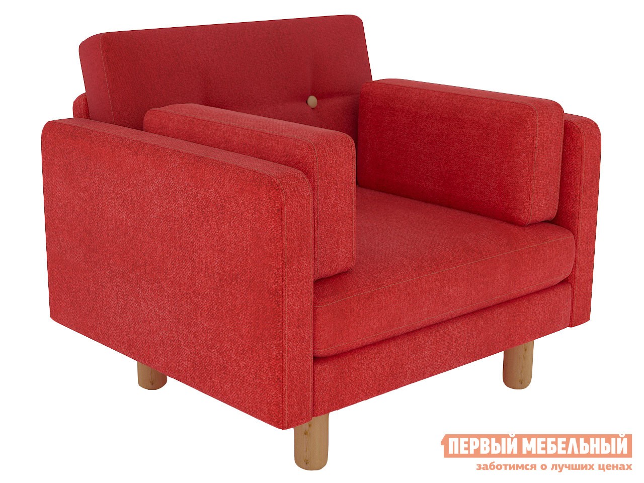 Кресло  Ингвар Красный, велюр