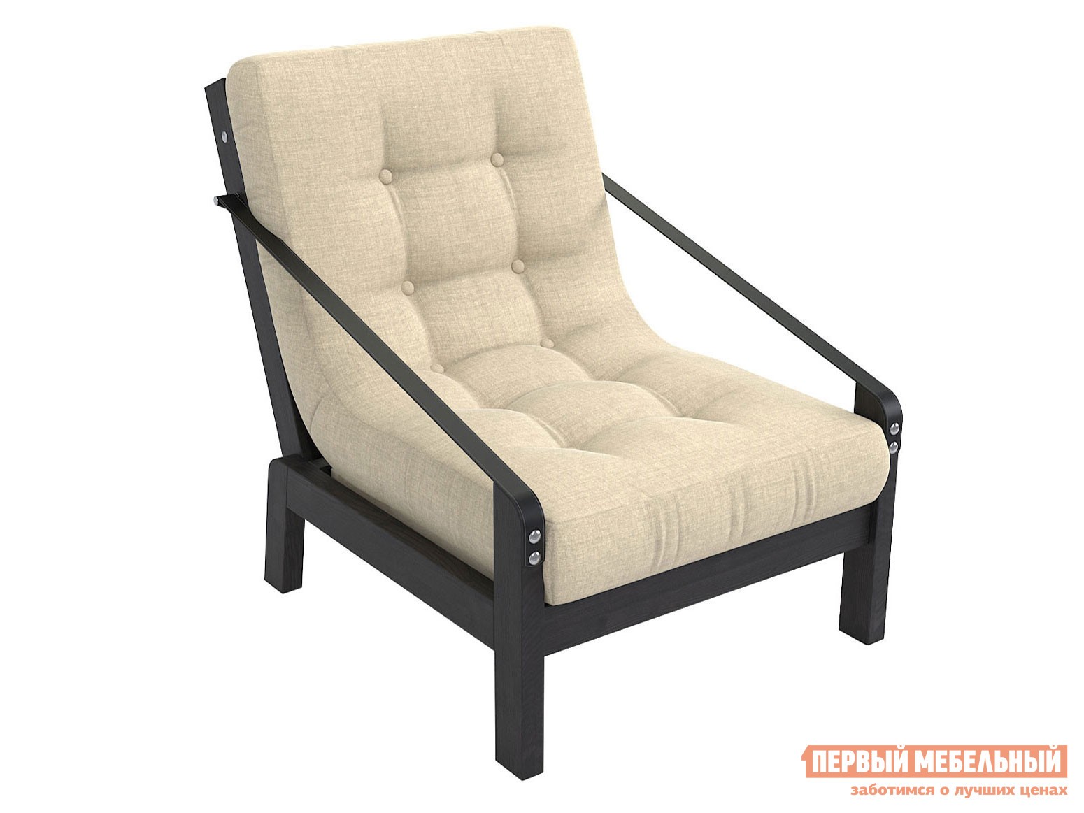 Кресло  Локи Венге / Бежевый, рогожка