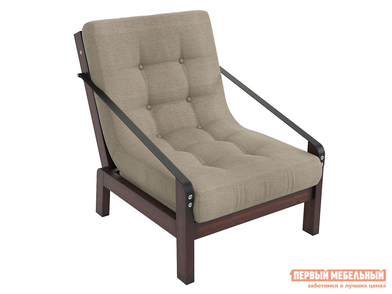 Кресло  Локи Венге / Темно-бежевый, рогожка