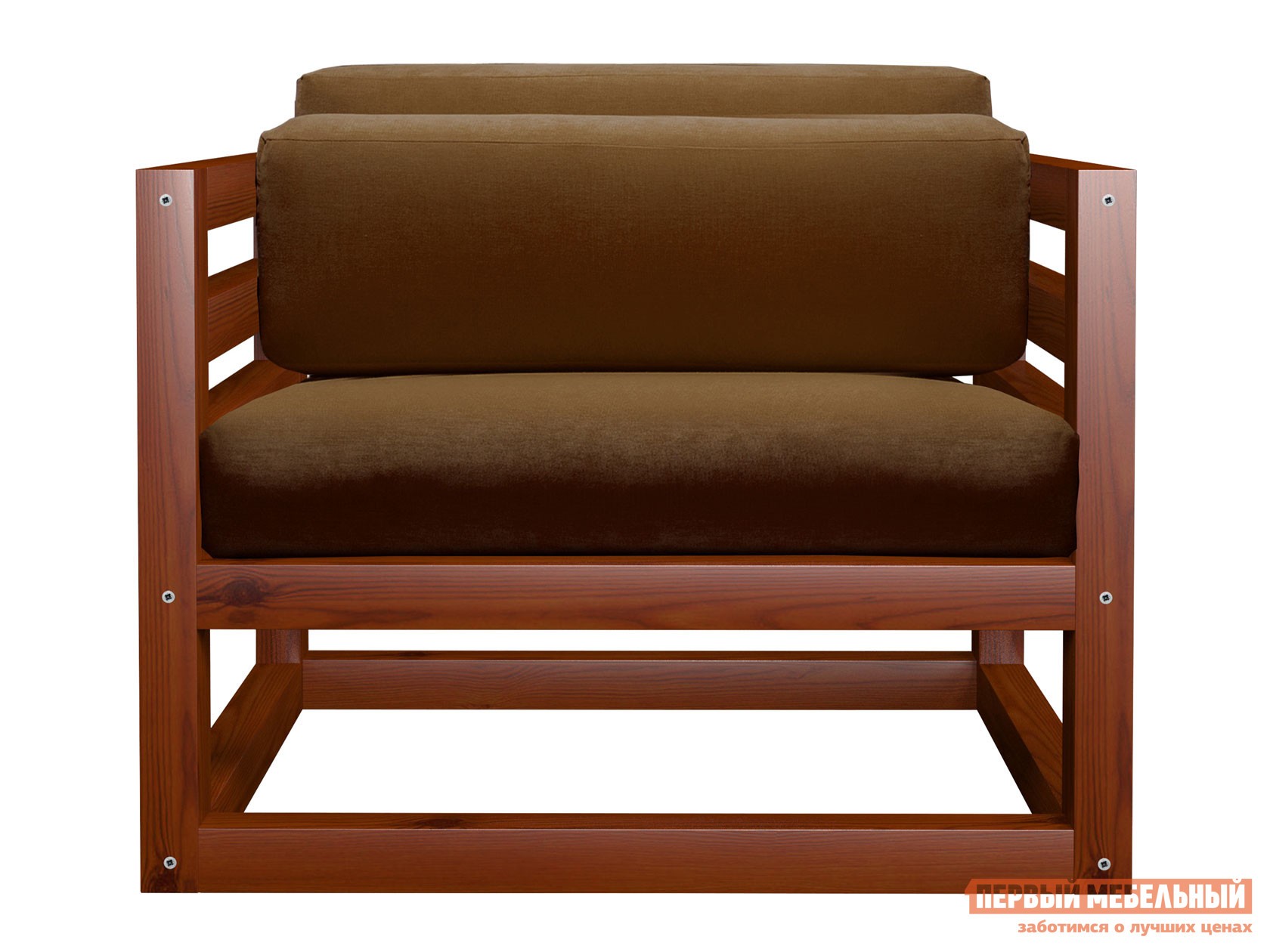 Кресло  Магнус Вишня, Коричневый, вельвет