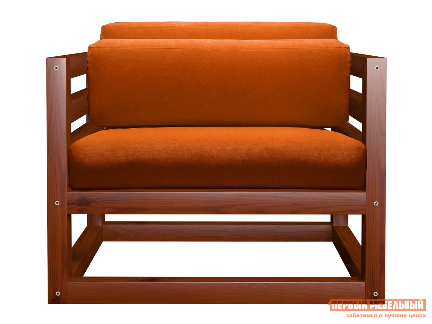 Кресло  Магнус Вишня, Оранжевый, вельвет