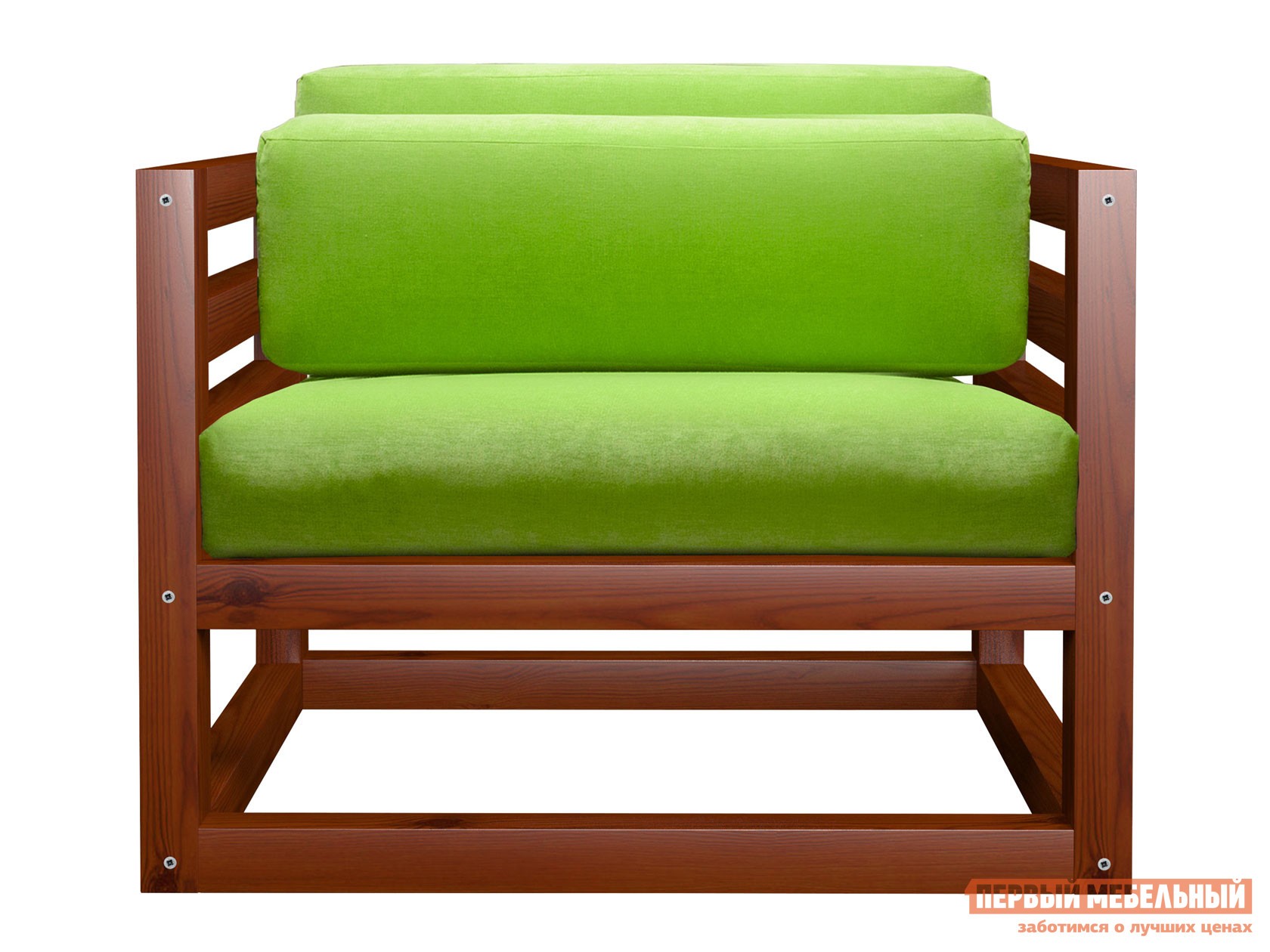 Кресло  Магнус Вишня, Салатовый, вельвет