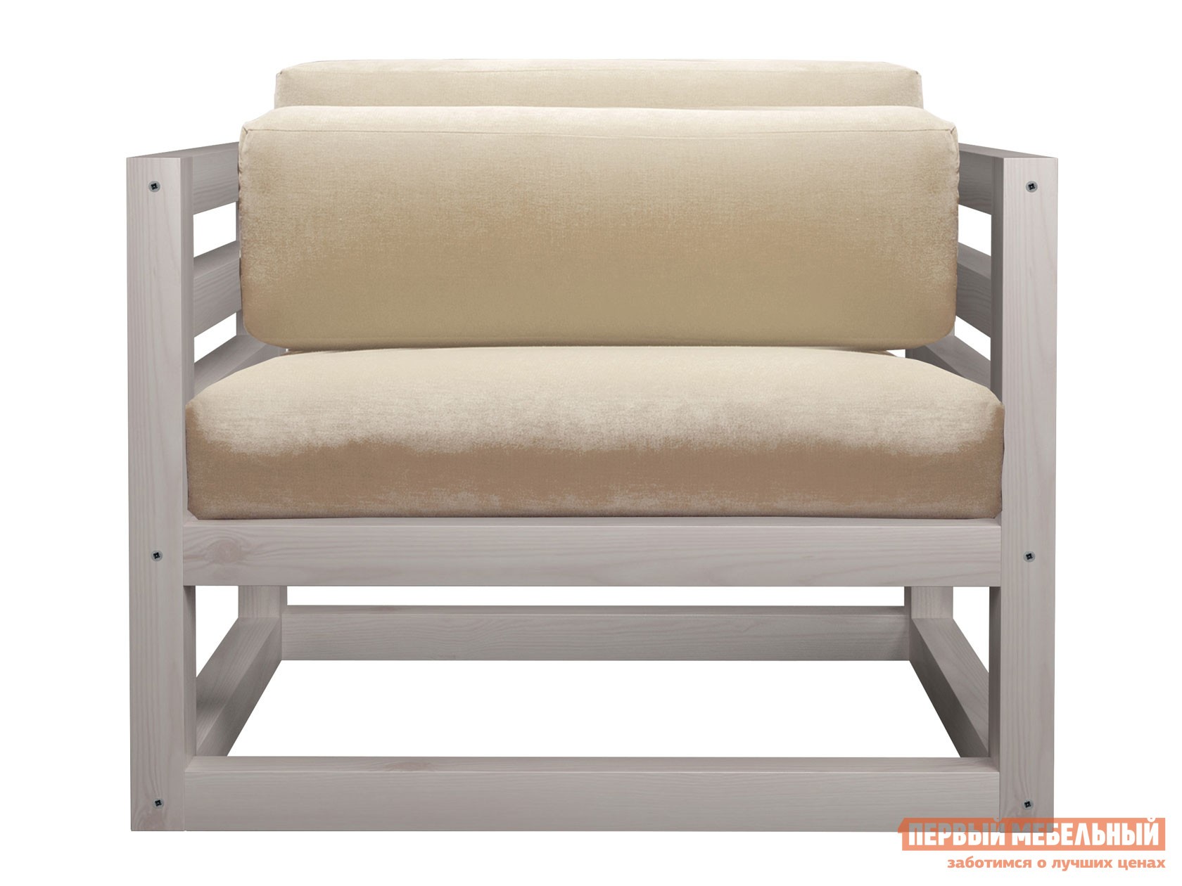 Кресло  Магнус Дуб беленый, Белый, вельвет