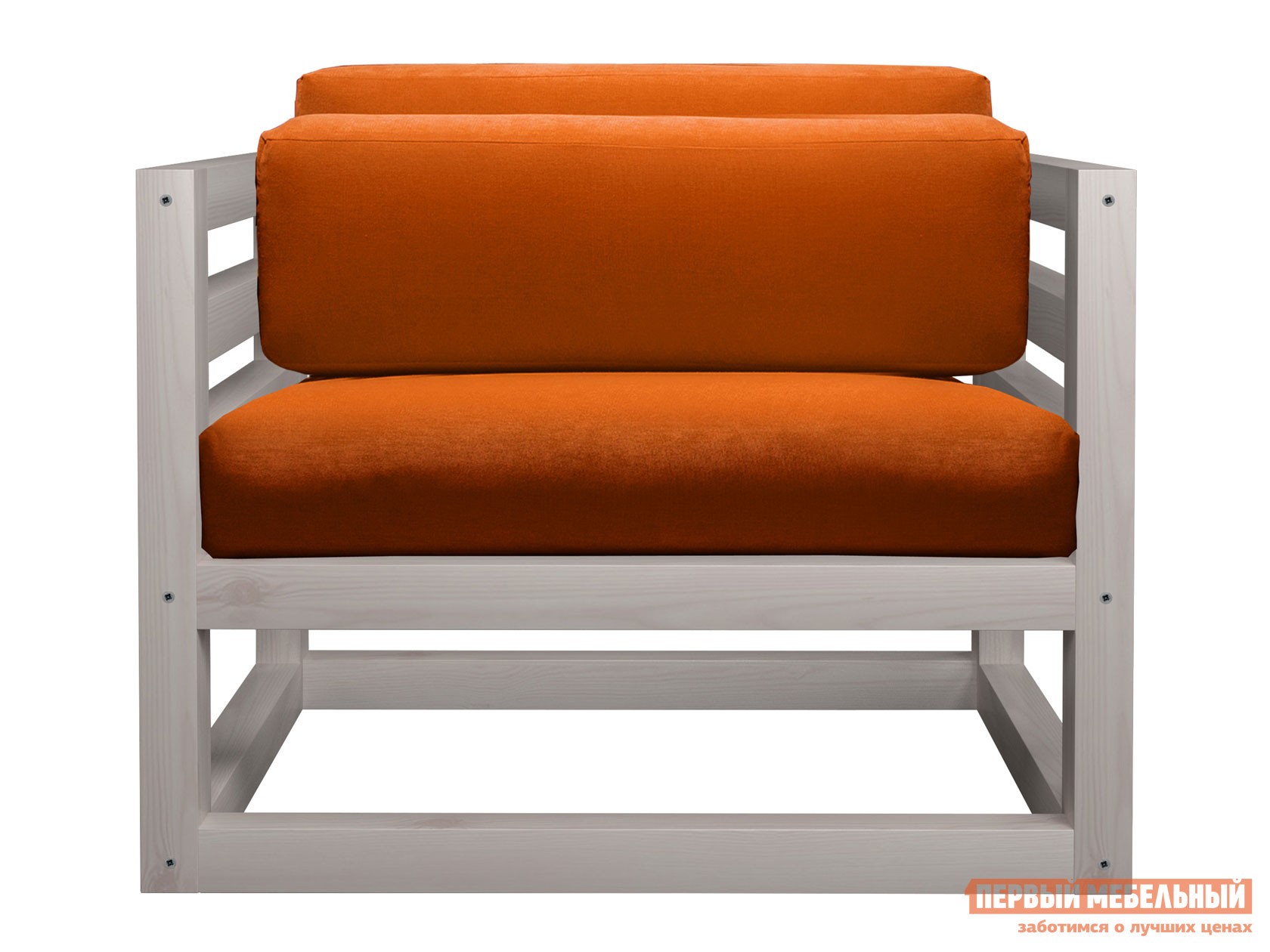 Кресло  Магнус Дуб беленый, Оранжевый, вельвет