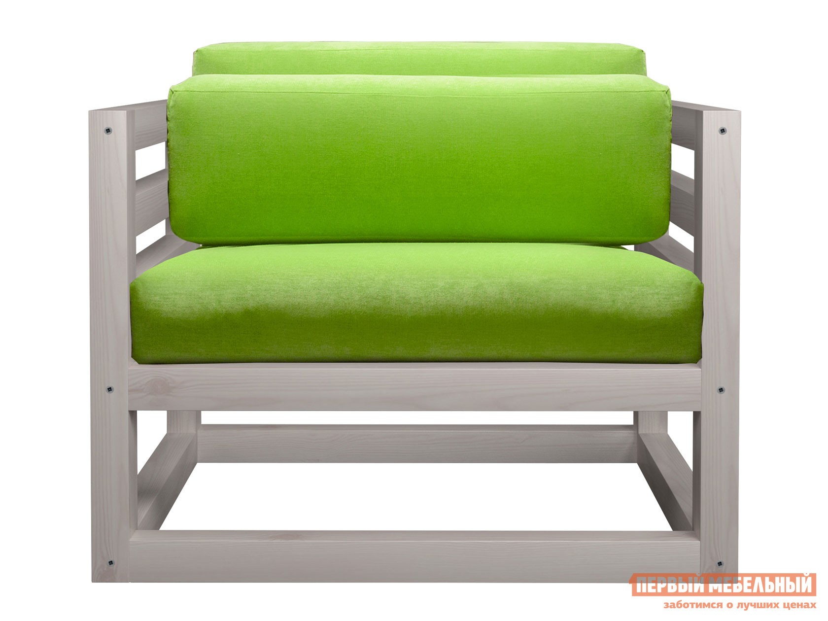 Кресло  Магнус Дуб беленый, Салатовый, вельвет