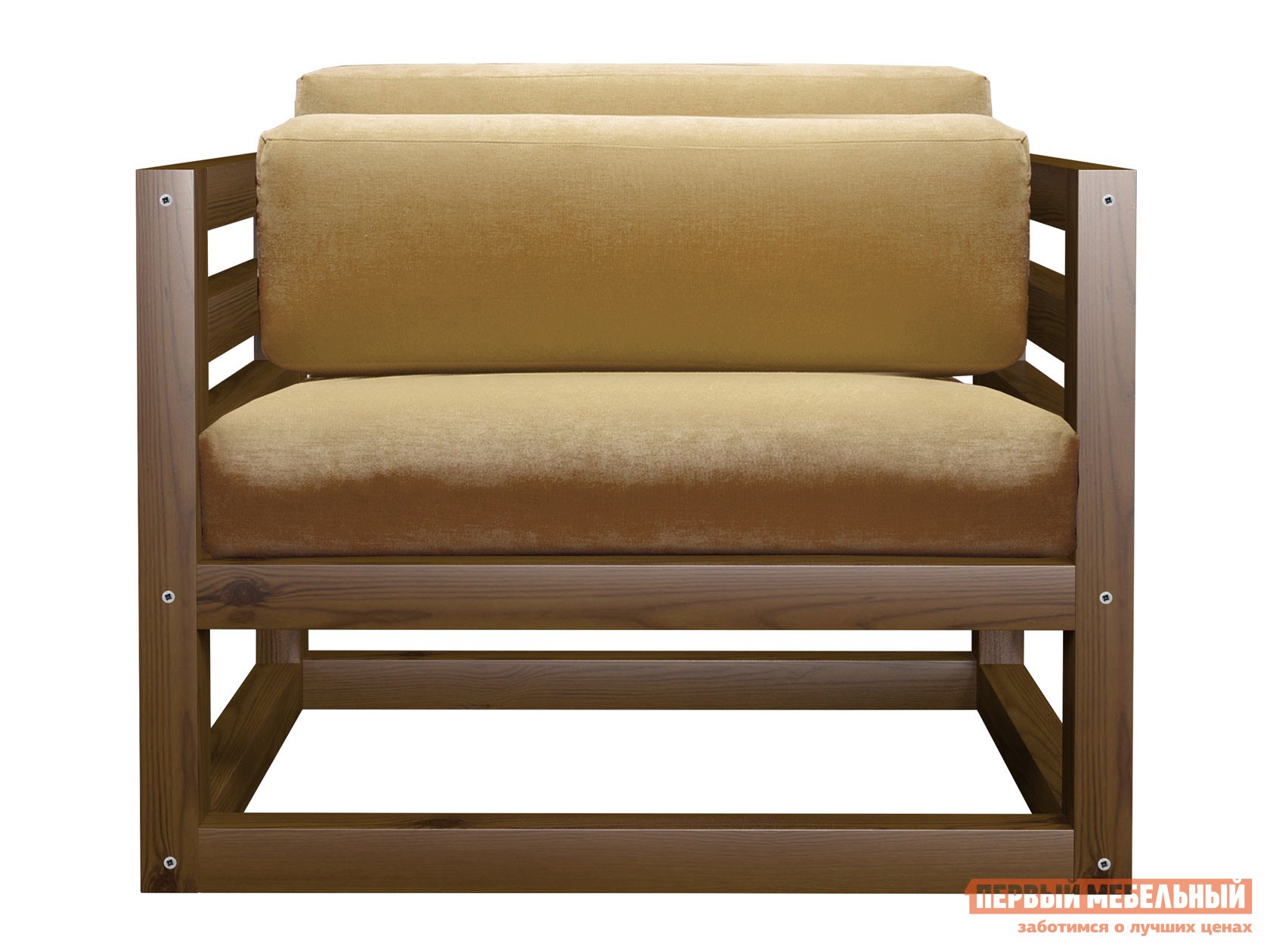 Кресло  Магнус Орех, Бежевый, вельвет