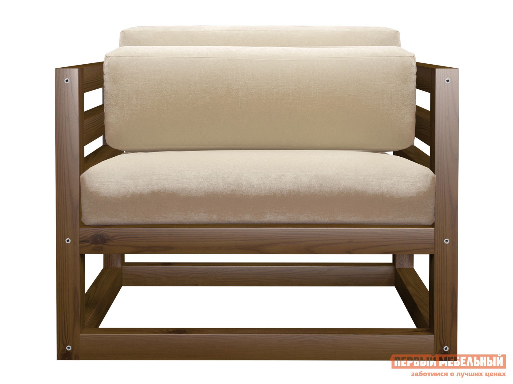 Кресло  Магнус Орех, Белый, вельвет