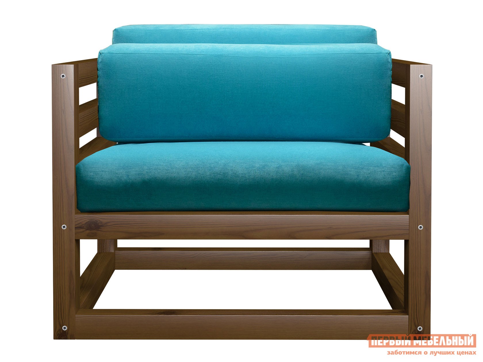 Кресло  Магнус Орех, Бирюзовый, вельвет