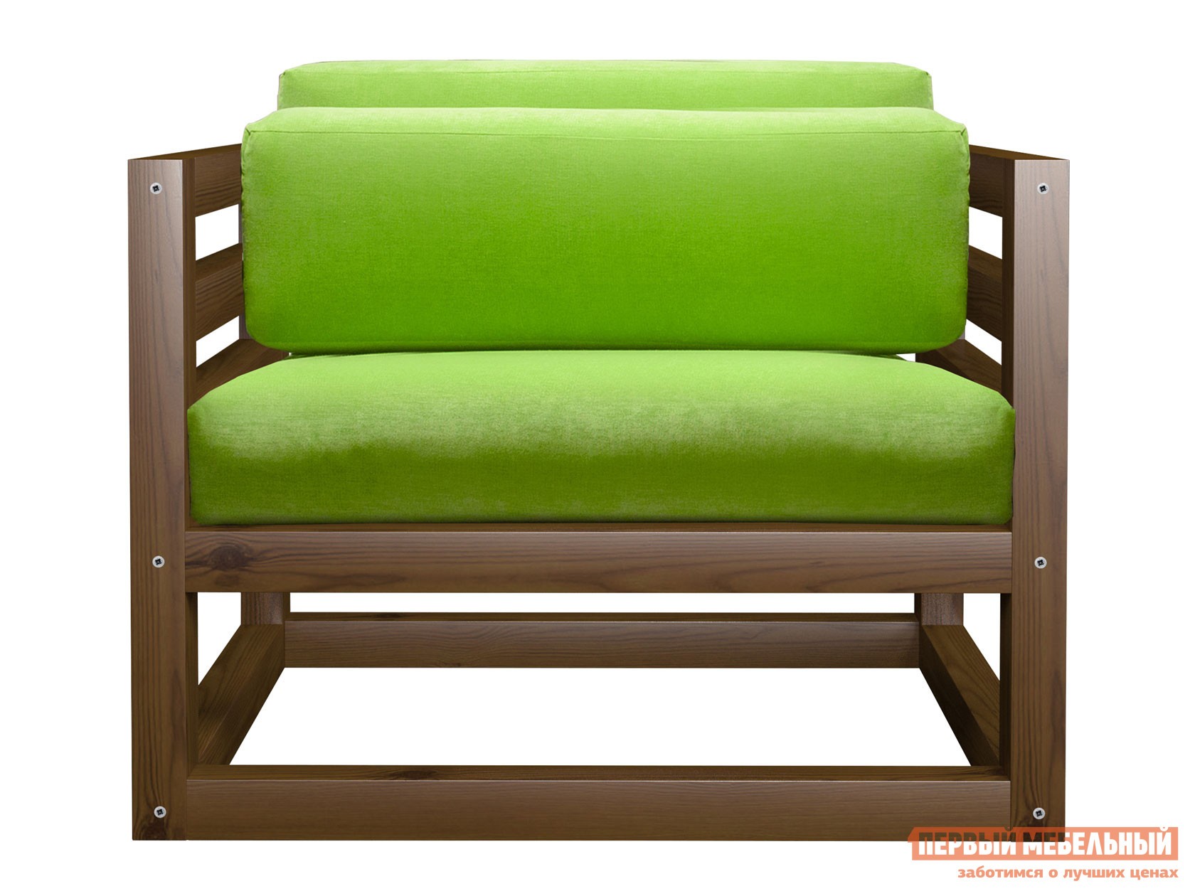 Кресло  Магнус Орех, Салатовый, вельвет