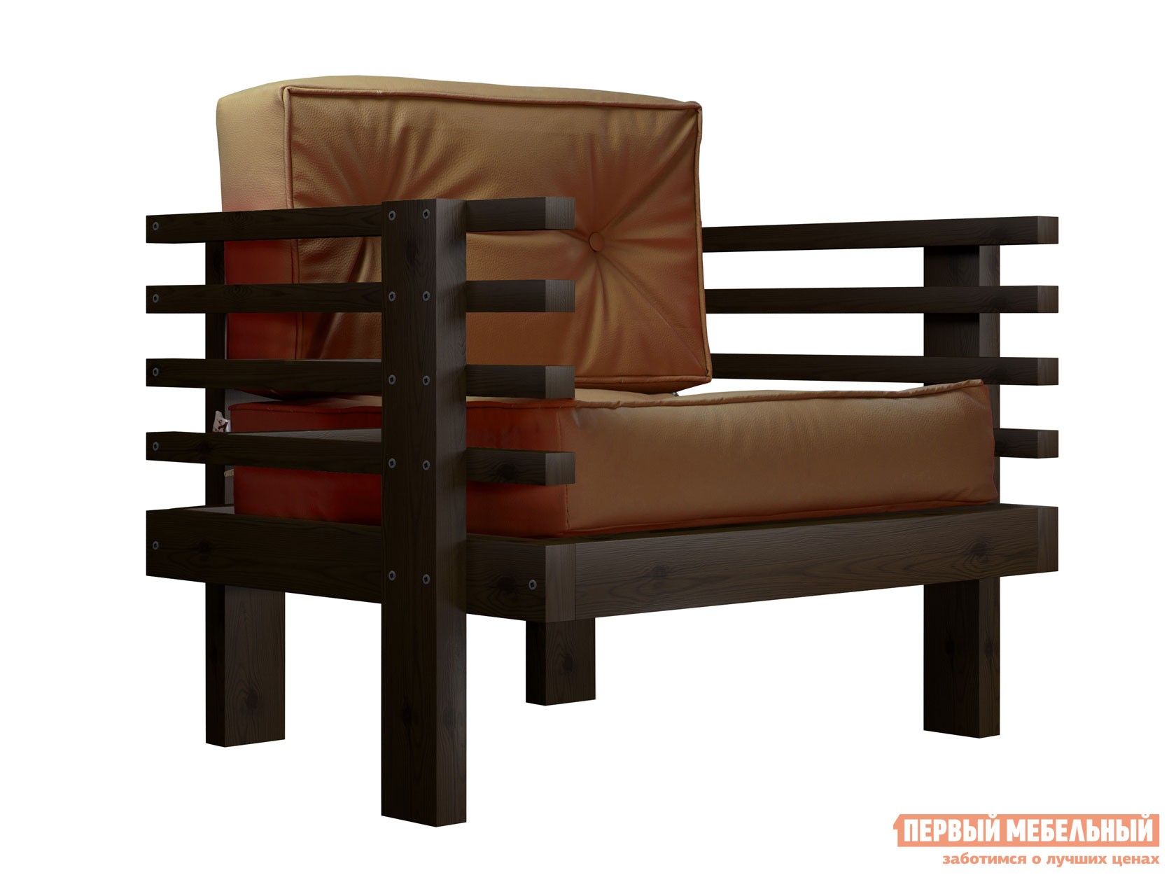 Кресло  Стоун Венге, Коричневый, экокожа