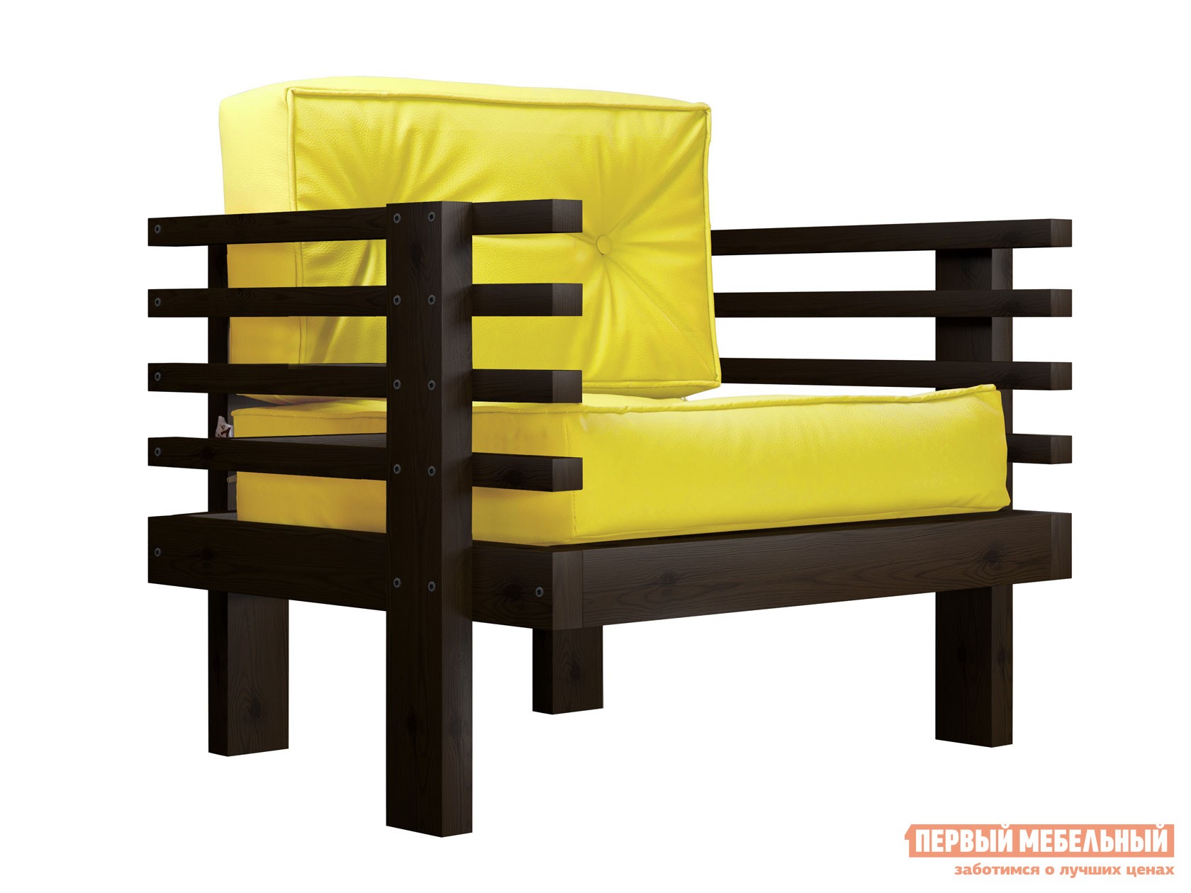 Кресло  Стоун Венге, Лимонный, экокожа