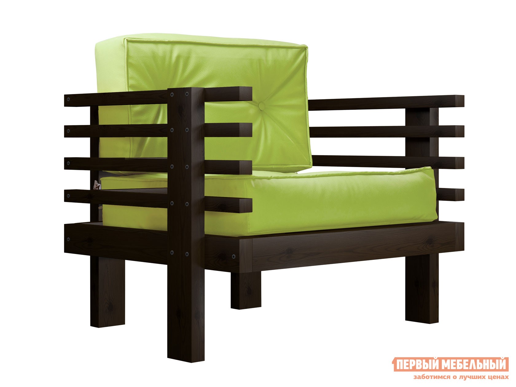 Кресло  Стоун Венге, Салатовый, экокожа