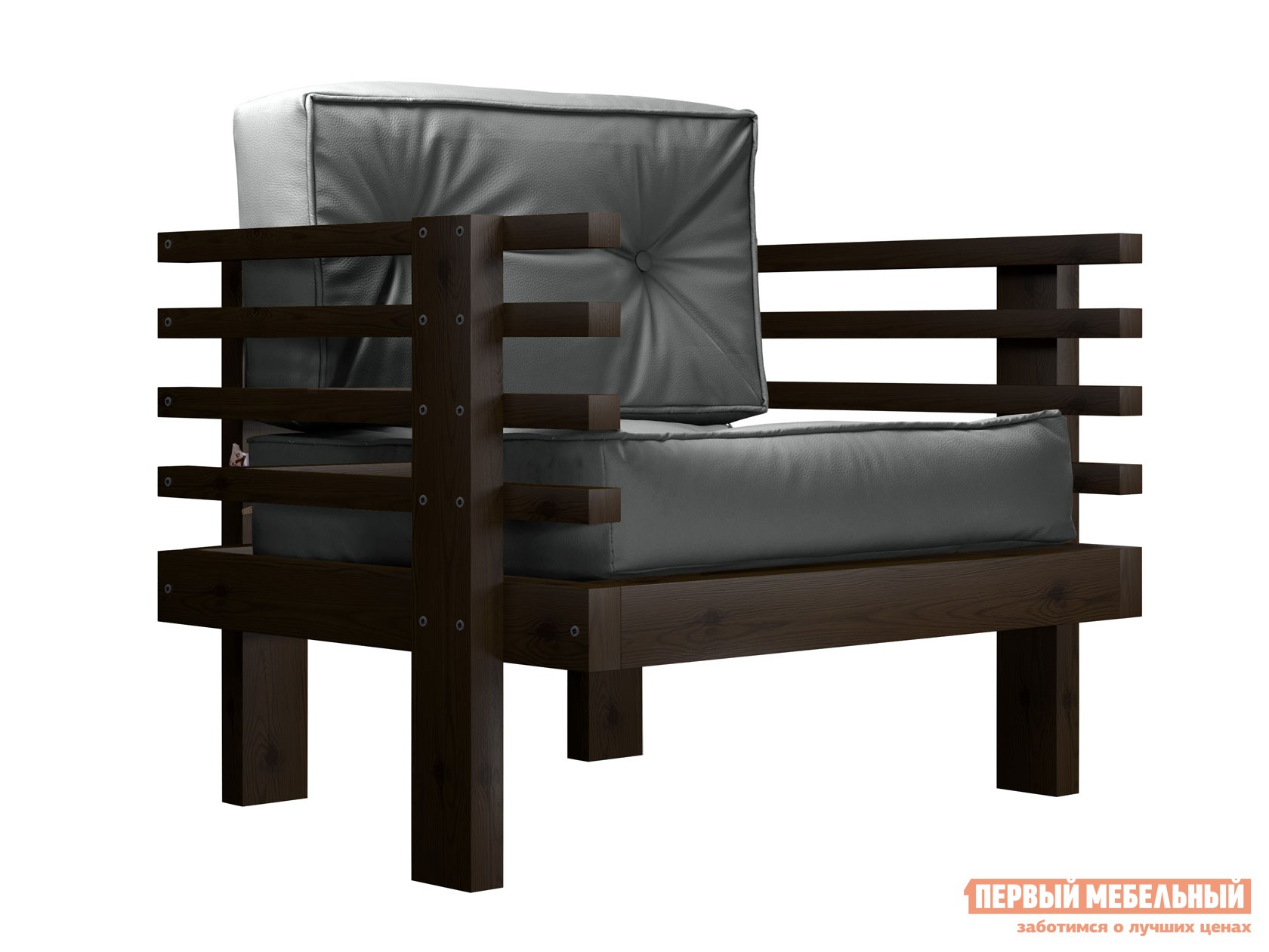 Кресло  Стоун Венге, Серый, экокожа