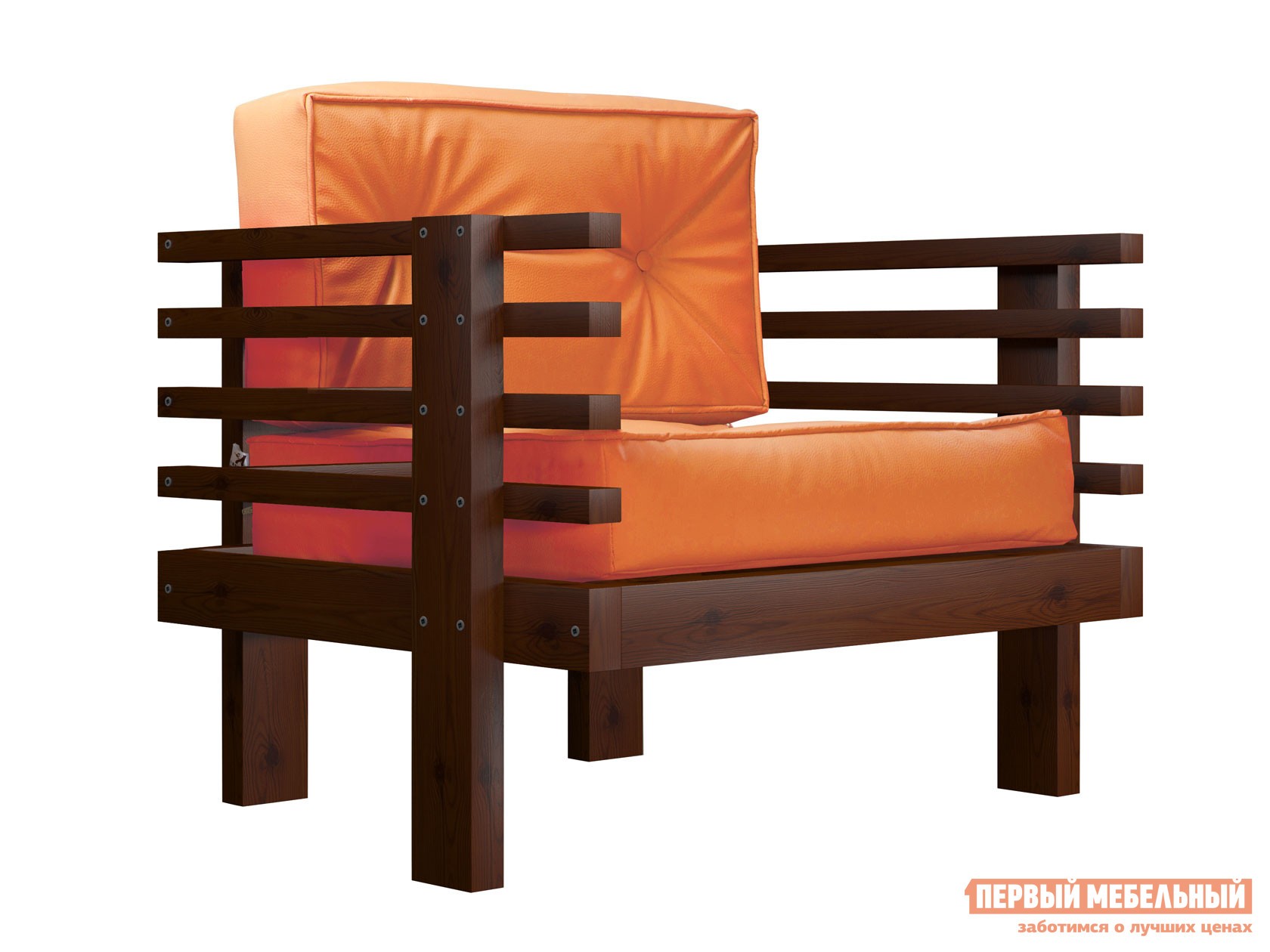 Кресло  Стоун Вишня, Оранжевый, экокожа