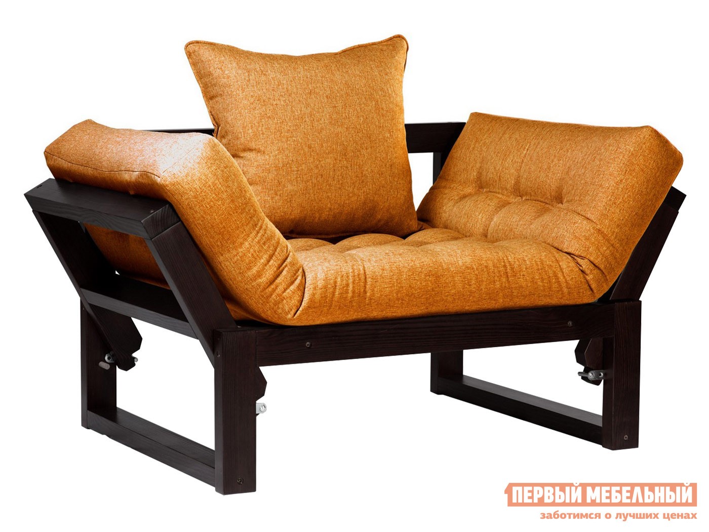 Кресло  Амбер Венге, Оранжевый, рогожка