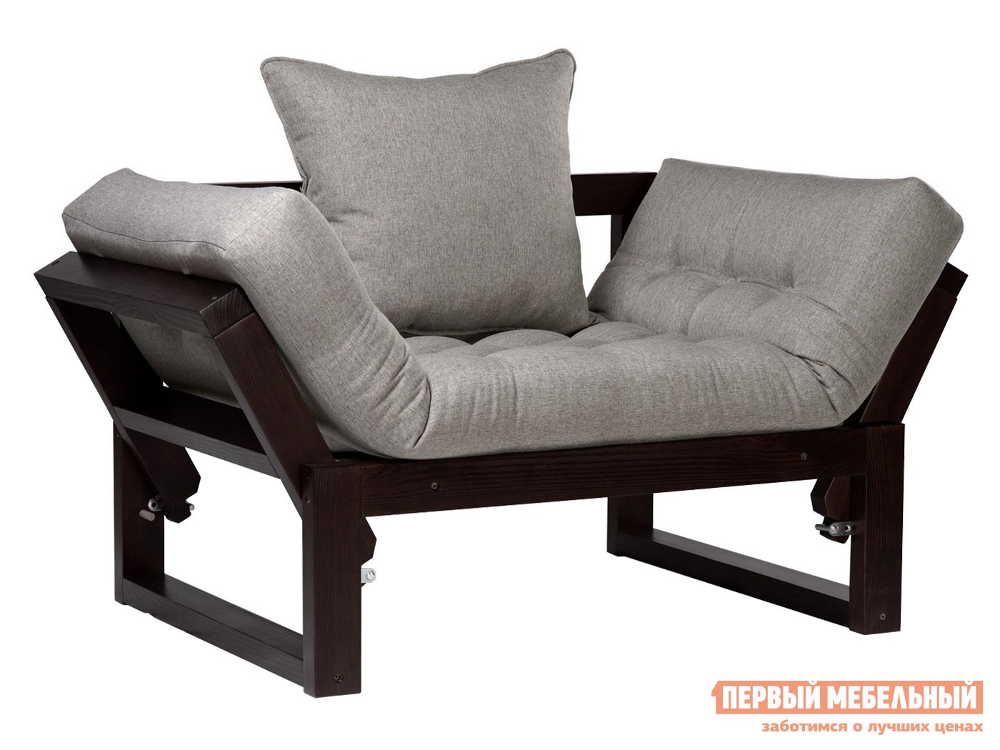 Кресло  Амбер Венге, Серый, рогожка