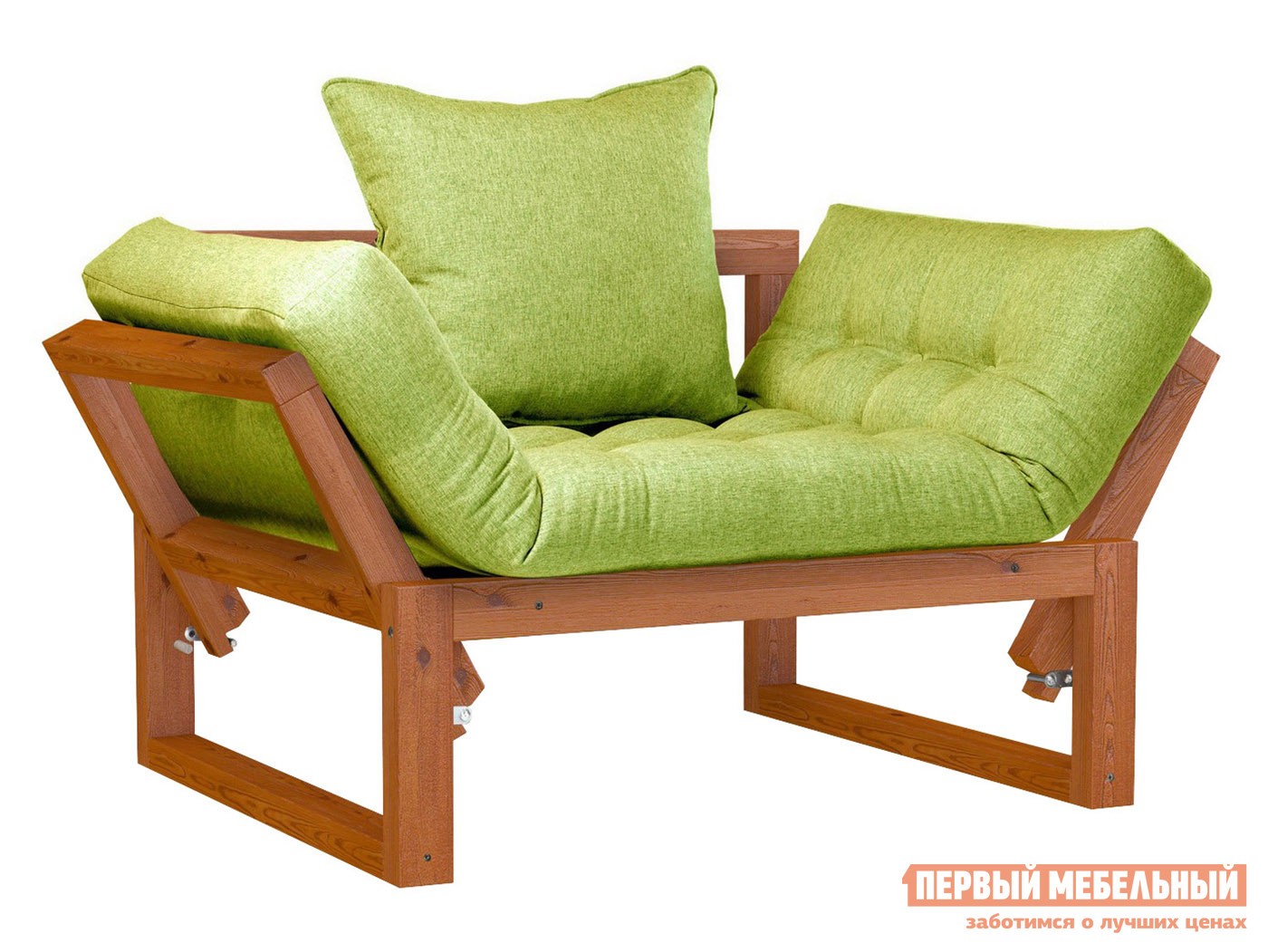 Кресло  Амбер Вишня, Зеленый, рогожка