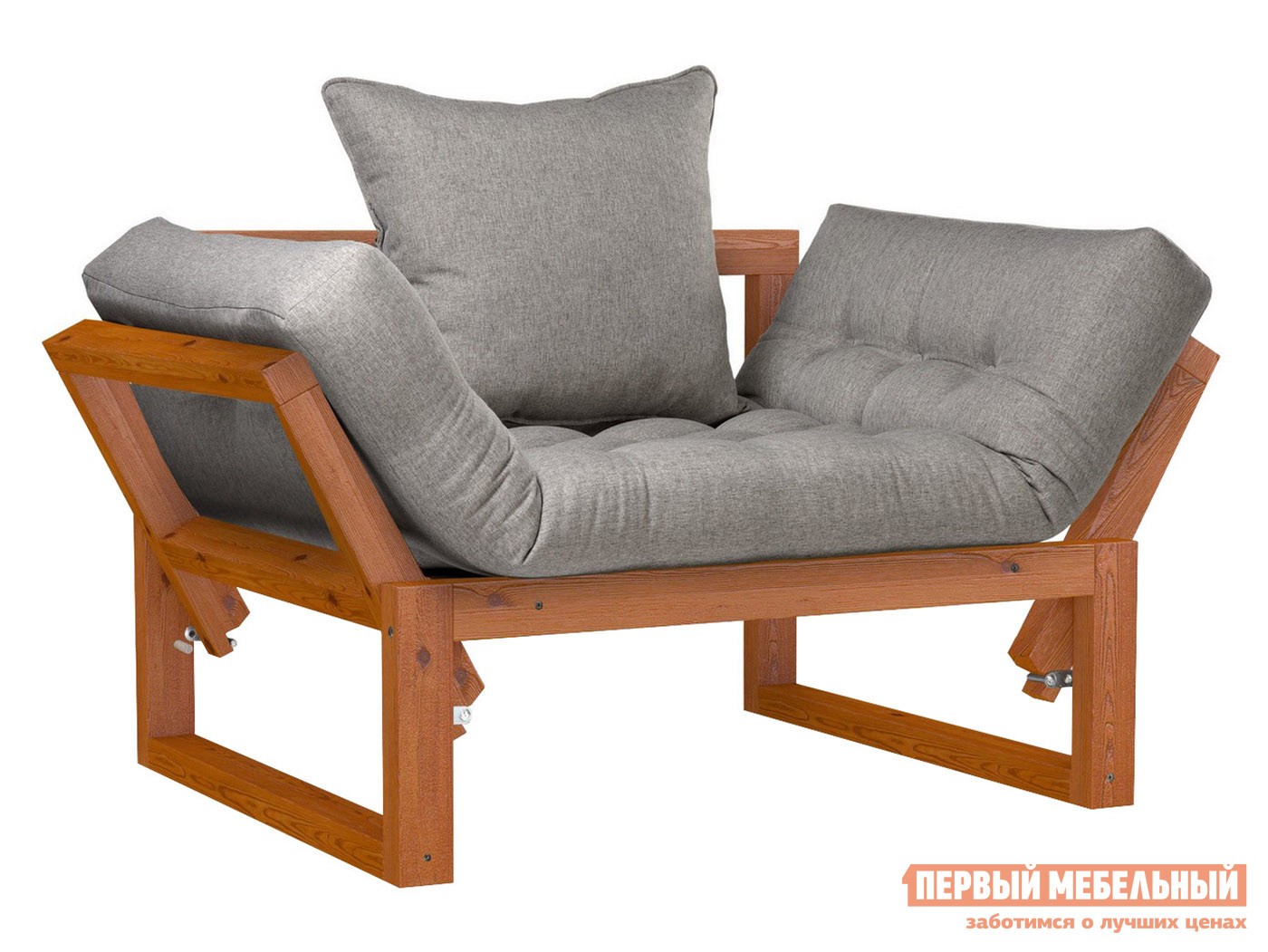 Кресло  Амбер Вишня, Серый, рогожка