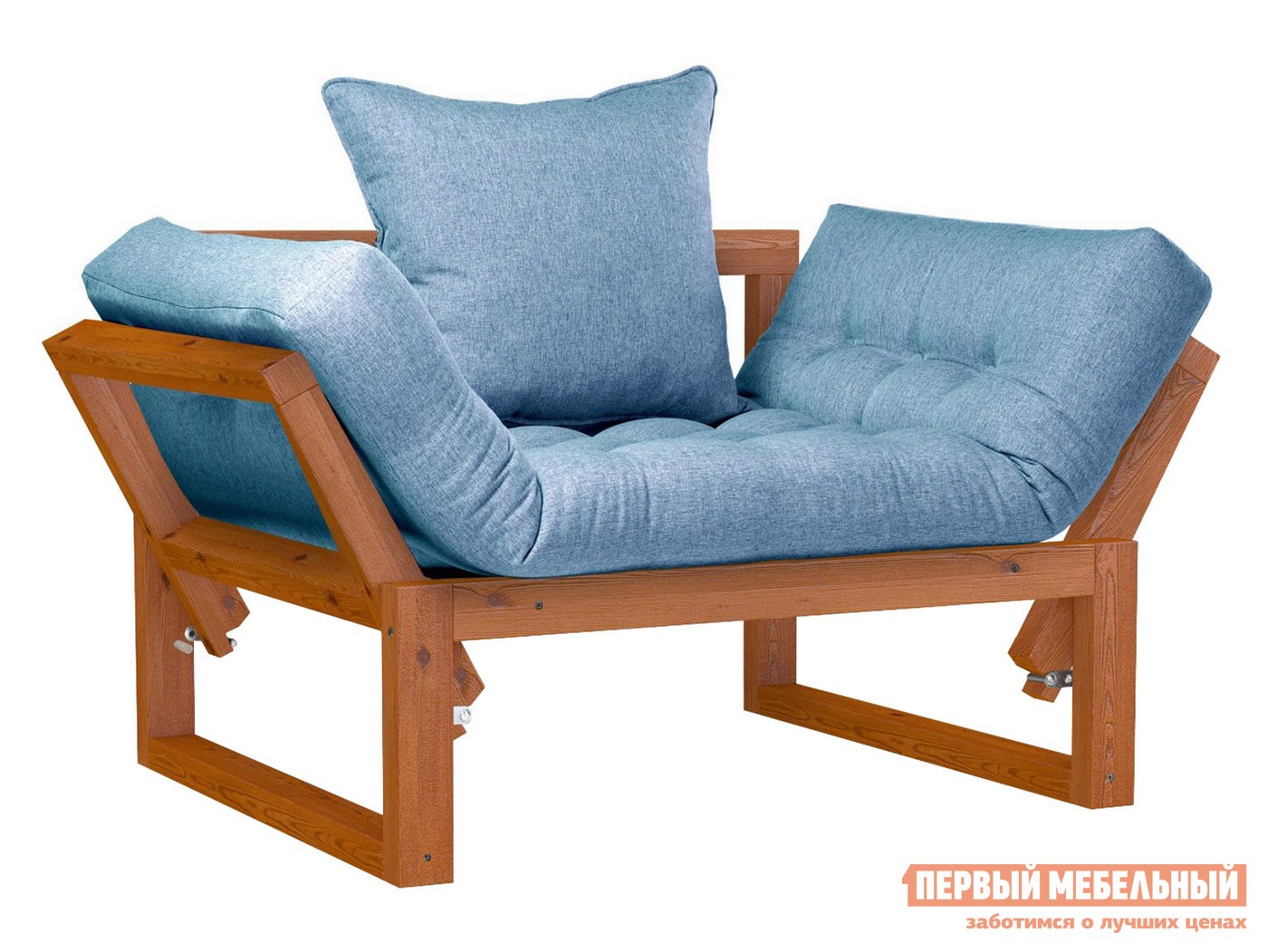 Кресло  Амбер Вишня, Синий, рогожка