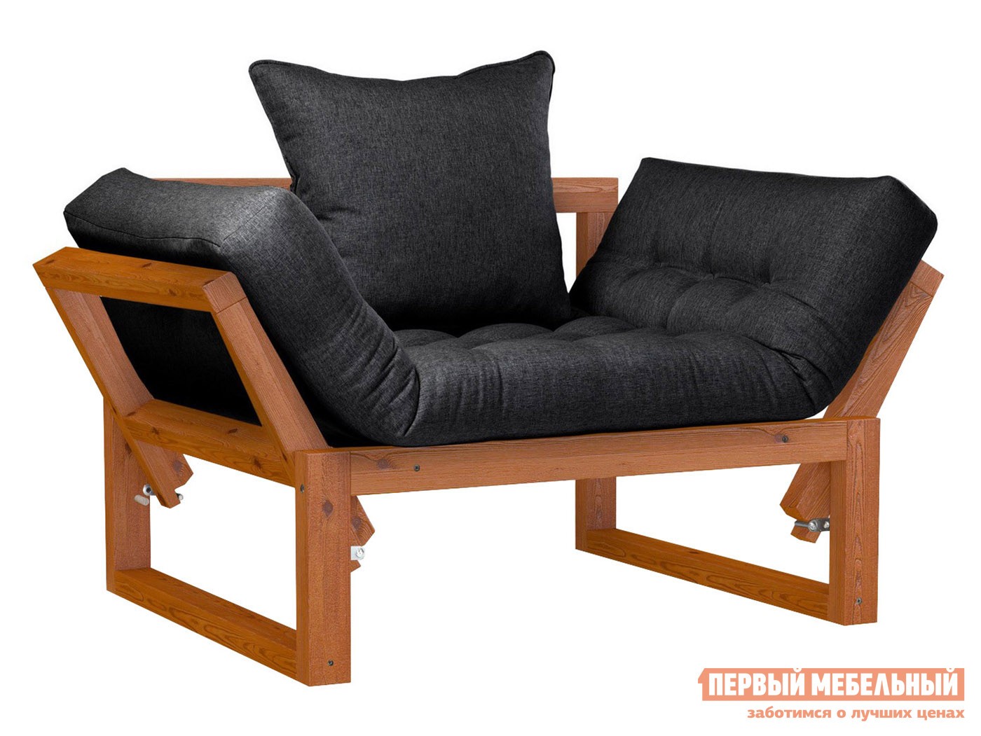 Кресло  Амбер Вишня, Черный, рогожка