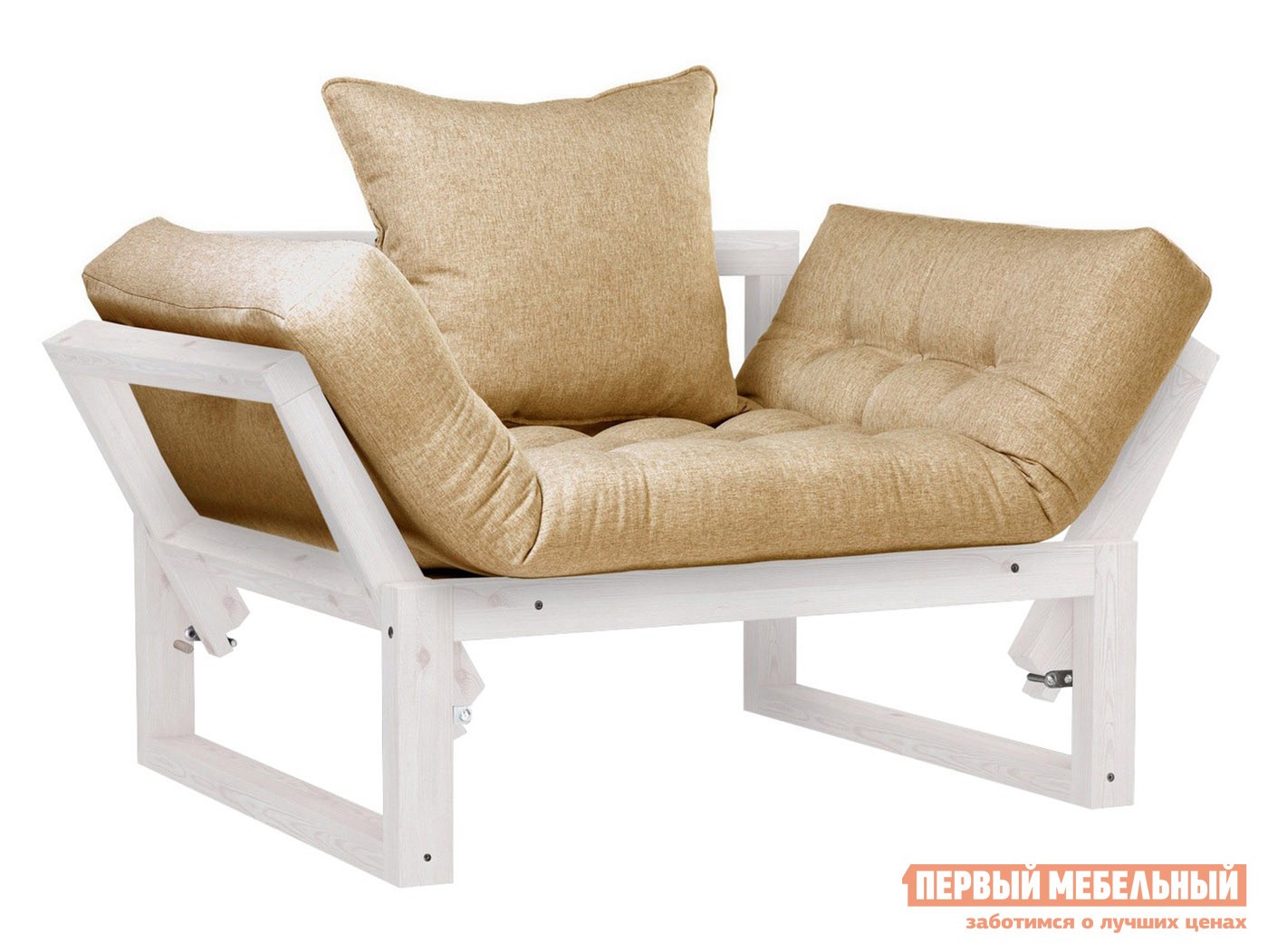 Кресло  Амбер Дуб беленый, Бежевый, рогожка