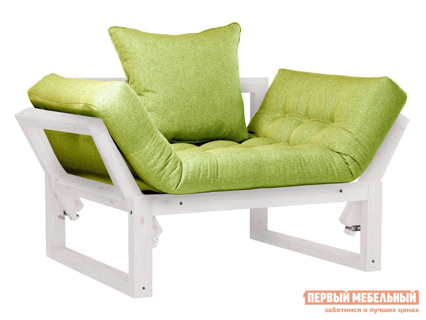 Кресло  Амбер Дуб беленый, Зеленый, рогожка