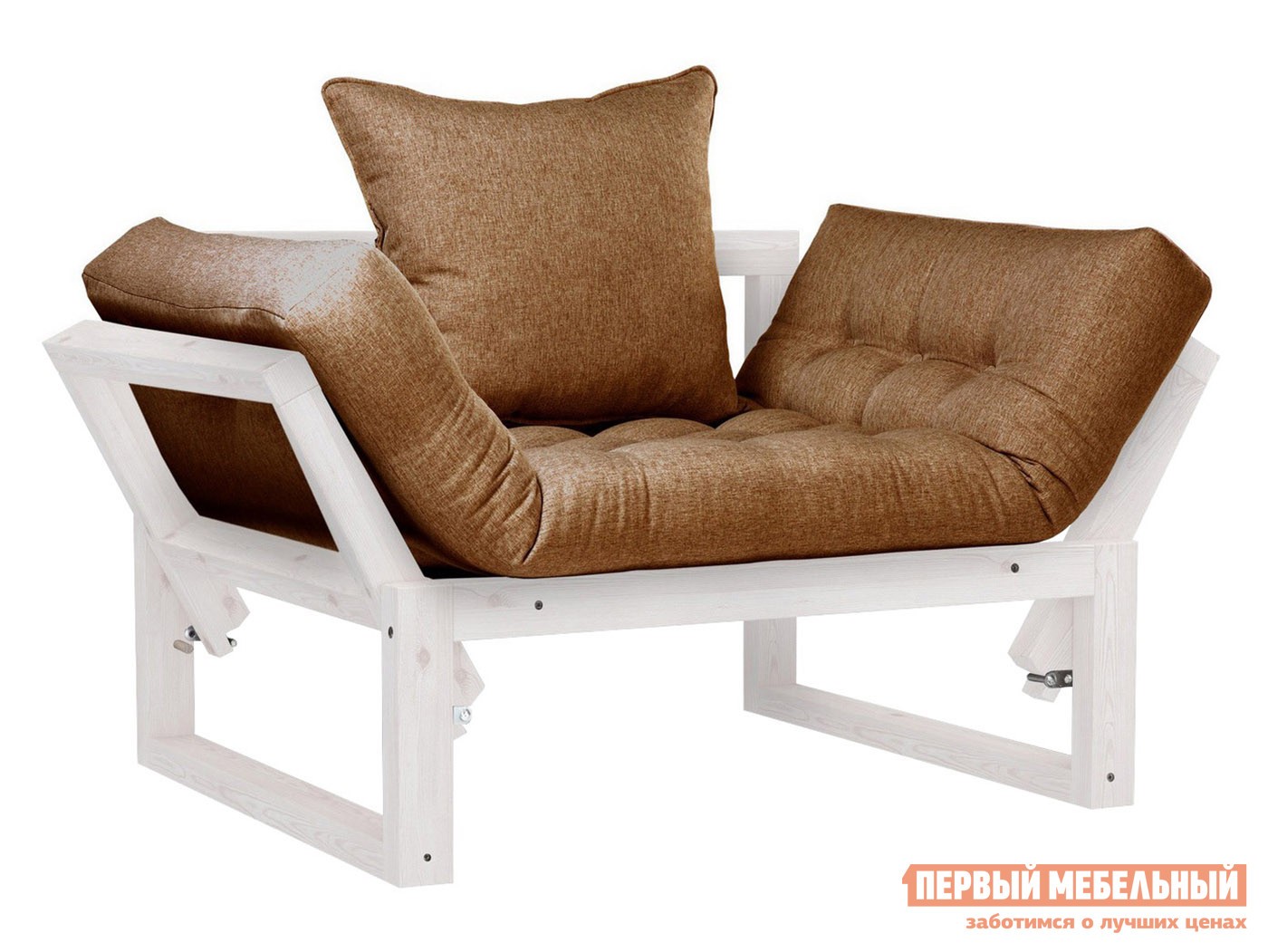 Кресло  Амбер Дуб беленый, Коричневый, рогожка