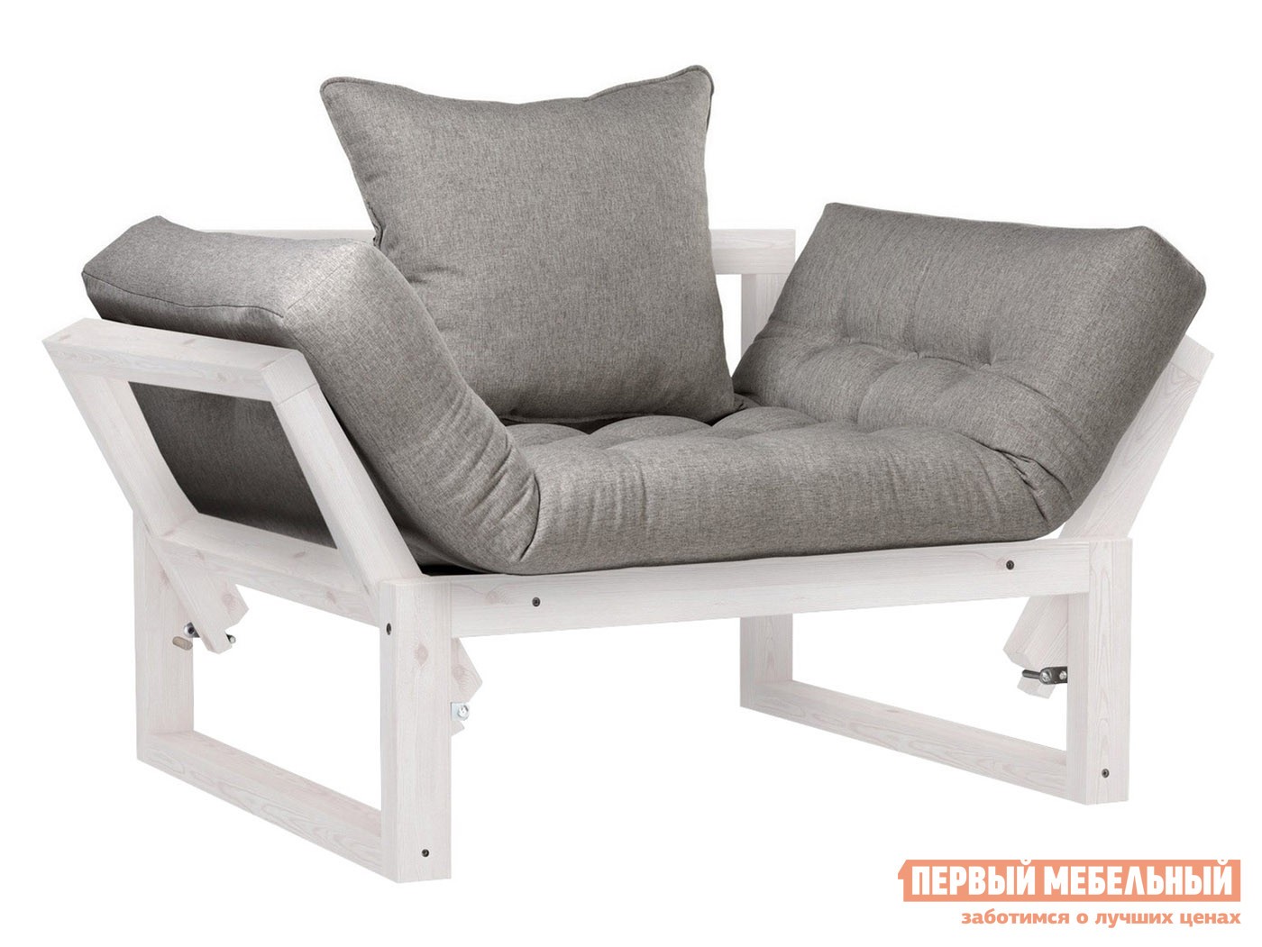 Кресло  Амбер Дуб беленый, Серый, рогожка