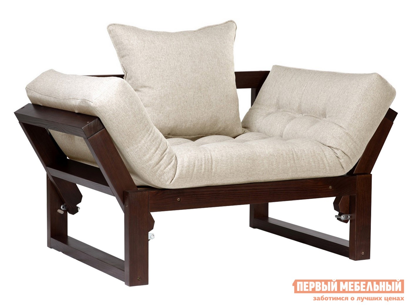 Кресло  Амбер Орех, Белый, рогожка