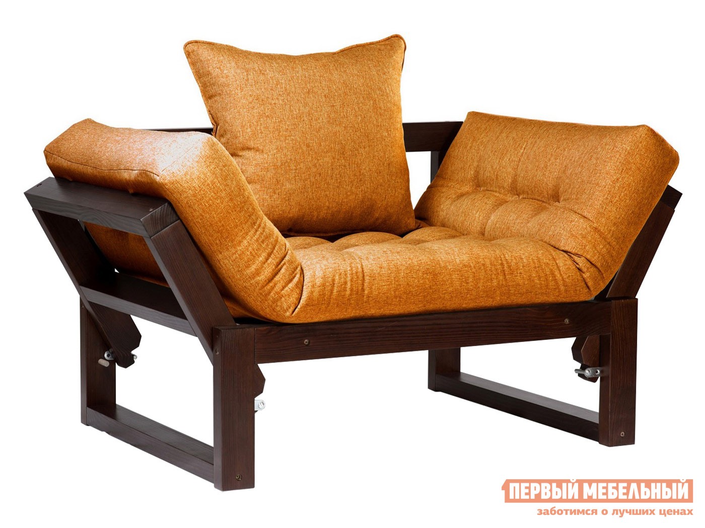 Кресло  Амбер Орех, Оранжевый, рогожка