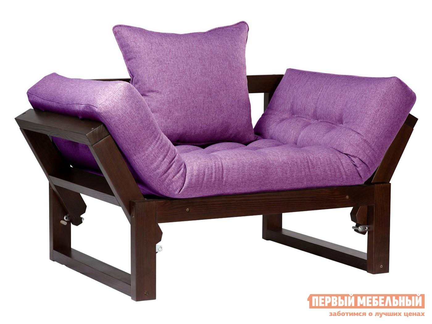 Кресло  Амбер Орех, Фиолетовый, рогожка