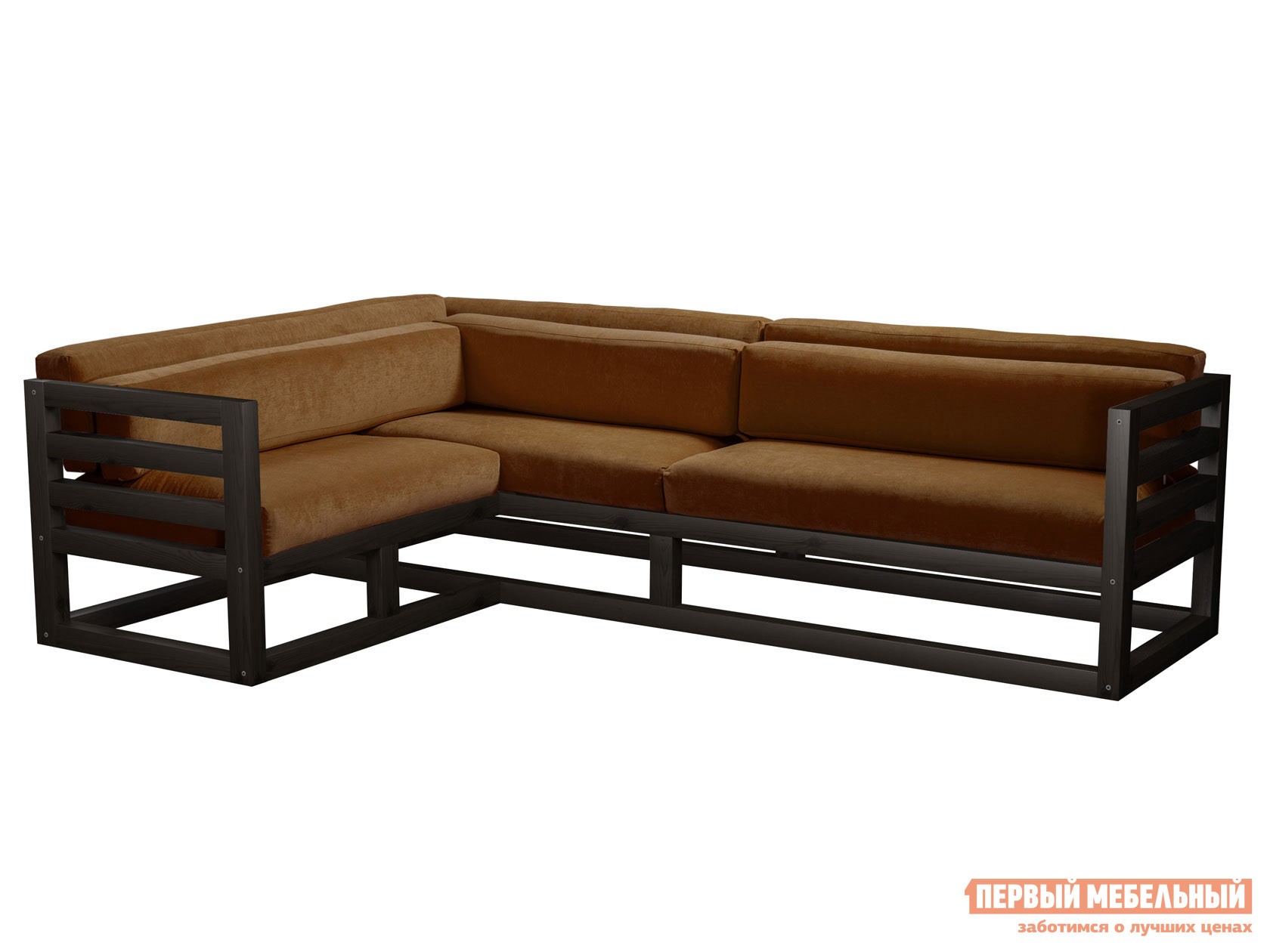 Угловой диван  Магнус Венге, Коричневый, вельвет, Левая