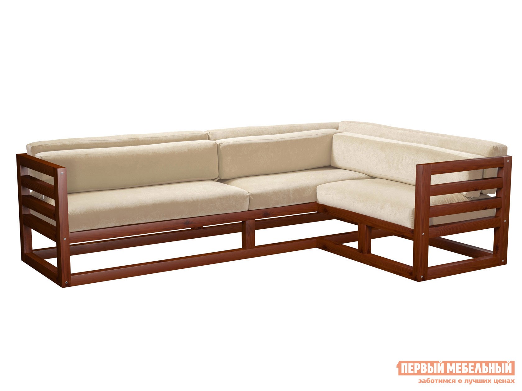 Угловой диван  Магнус Вишня, Белый, вельвет, Правая