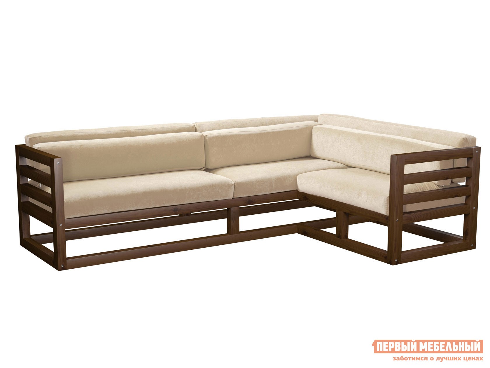 Угловой диван  Магнус Орех, Белый, вельвет, Правая