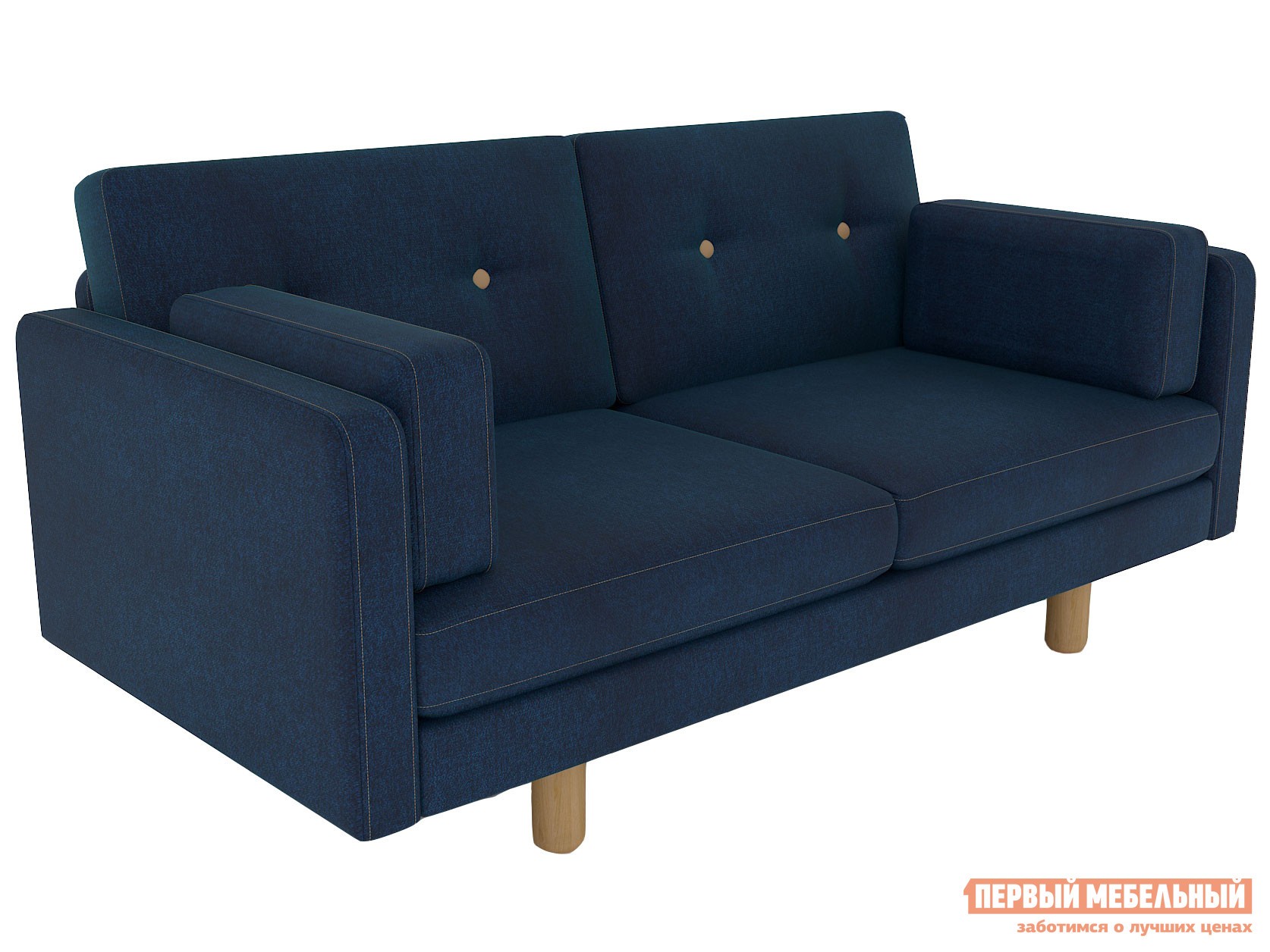 Прямой диван  Ингвар Мини Деним, велюр