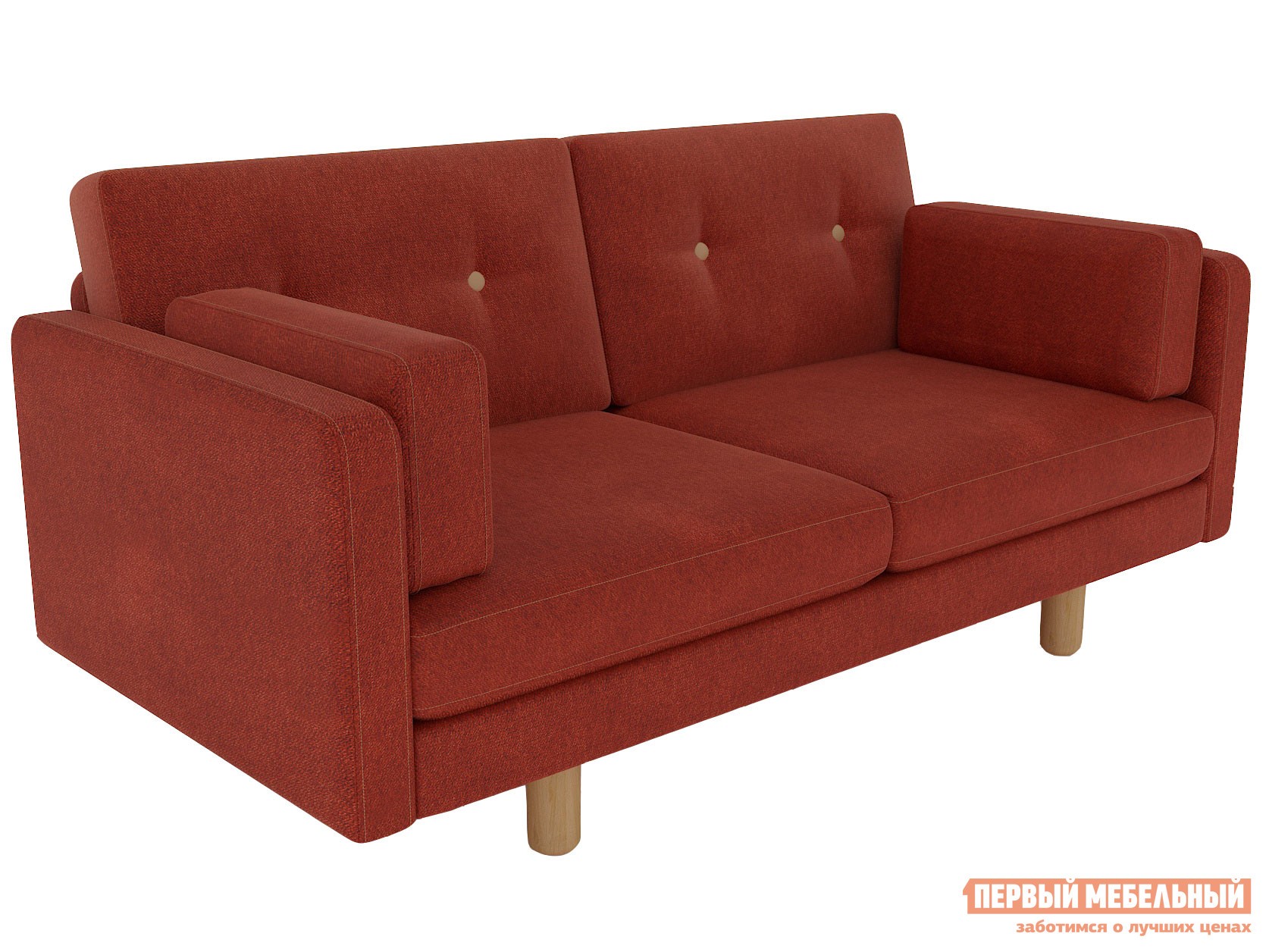 Прямой диван  Ингвар Мини Охра, велюр