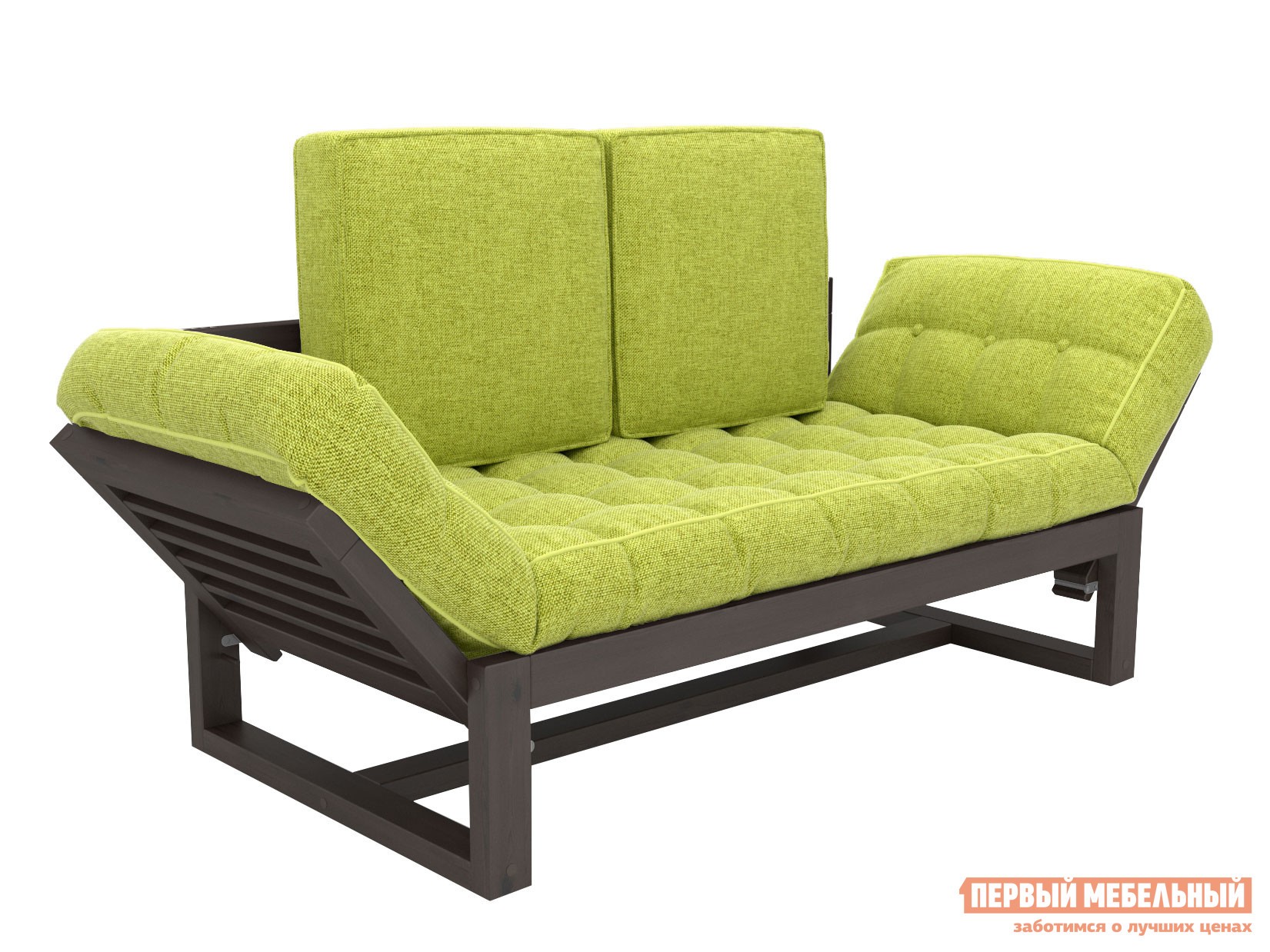 Прямой диван  Балтик Венге, Зеленый, рогожка