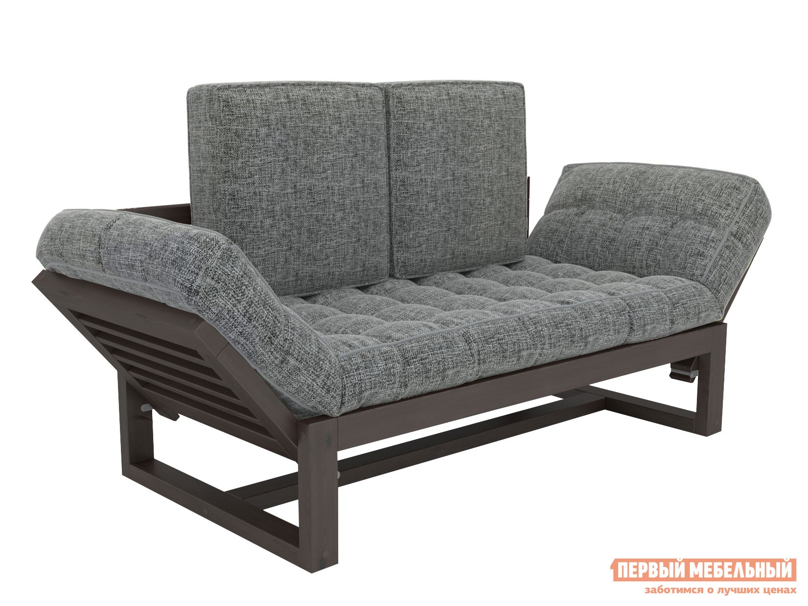 Прямой диван  Балтик Венге, Графит, рогожка