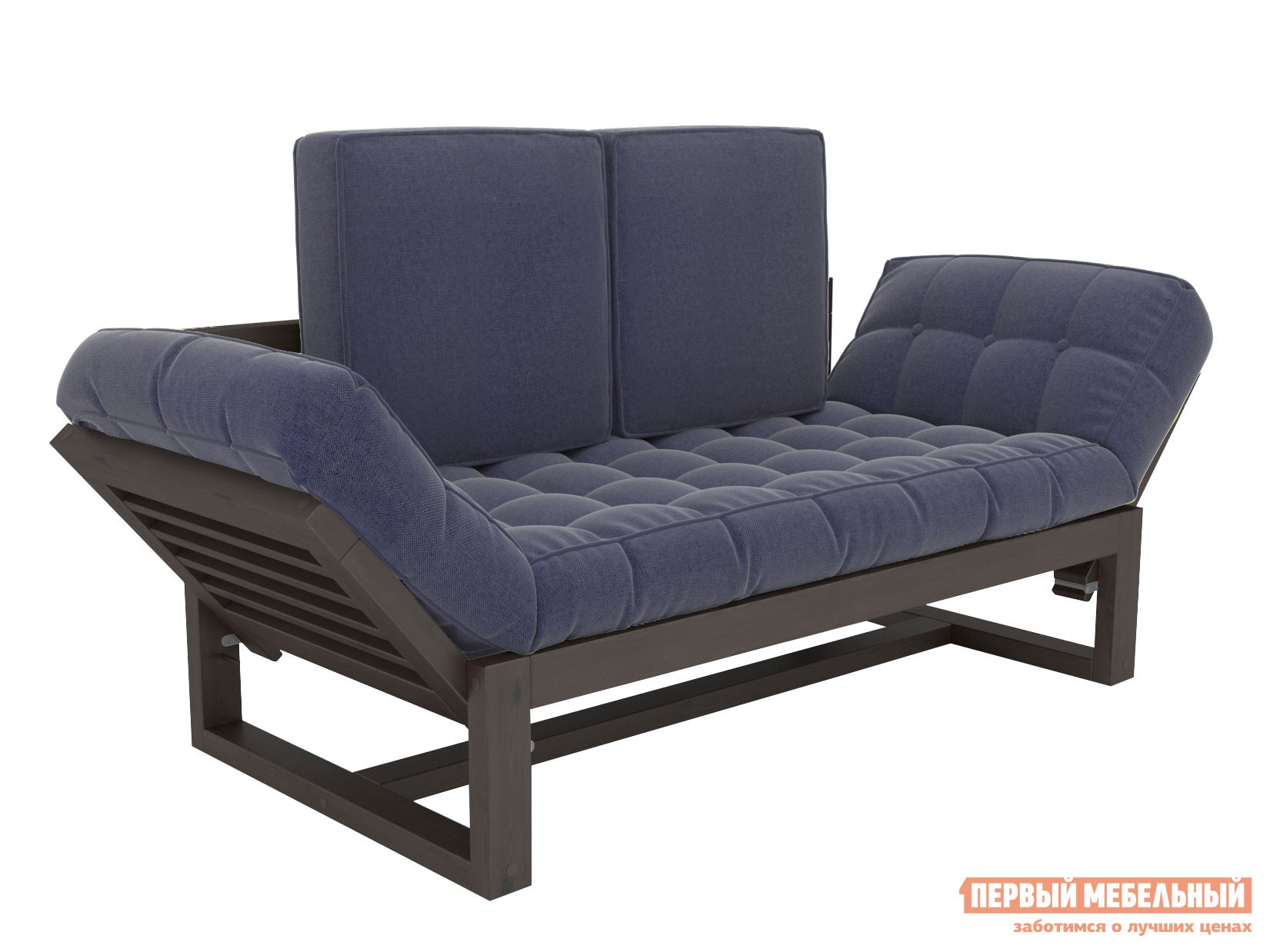 Прямой диван  Балтик Венге, Темно-синий, рогожка