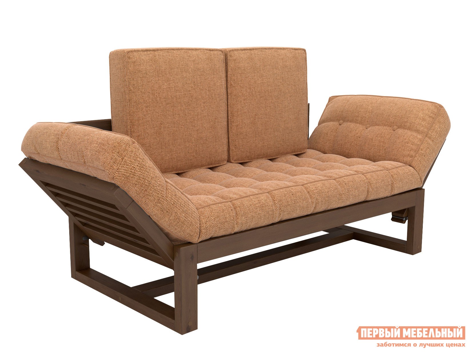 Прямой диван  Балтик Орех, Коричневый, рогожка