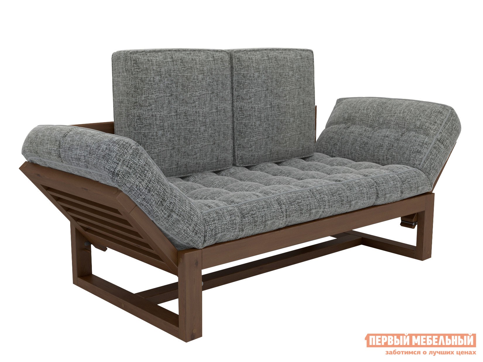 Прямой диван  Балтик Орех, Графит, рогожка