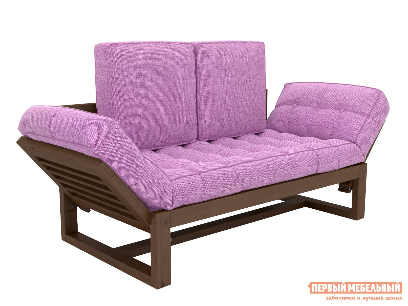 Прямой диван  Балтик Орех, Фиолетовый, рогожка
