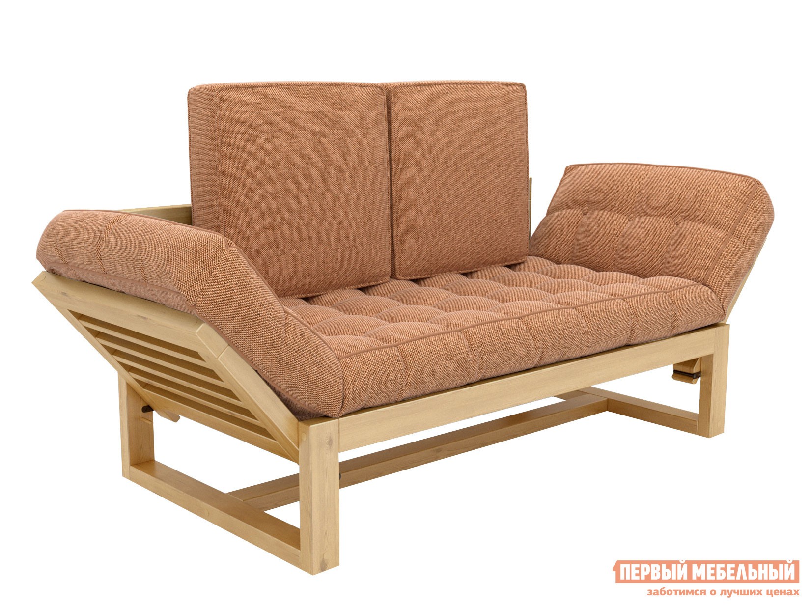 Прямой диван  Балтик Сосна натуральная, Коричневый, рогожка