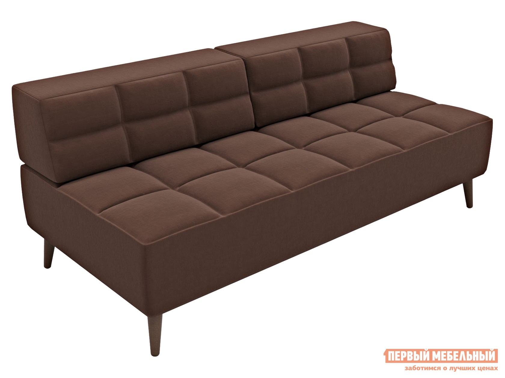 Прямой диван  Нельсон Кофейный, велюр