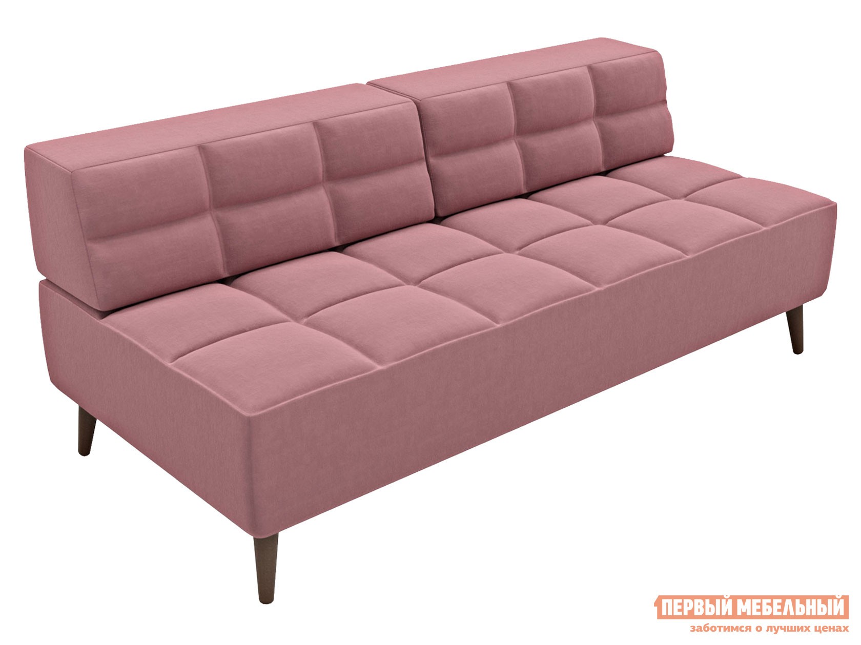 Прямой диван  Нельсон Коралловый, велюр