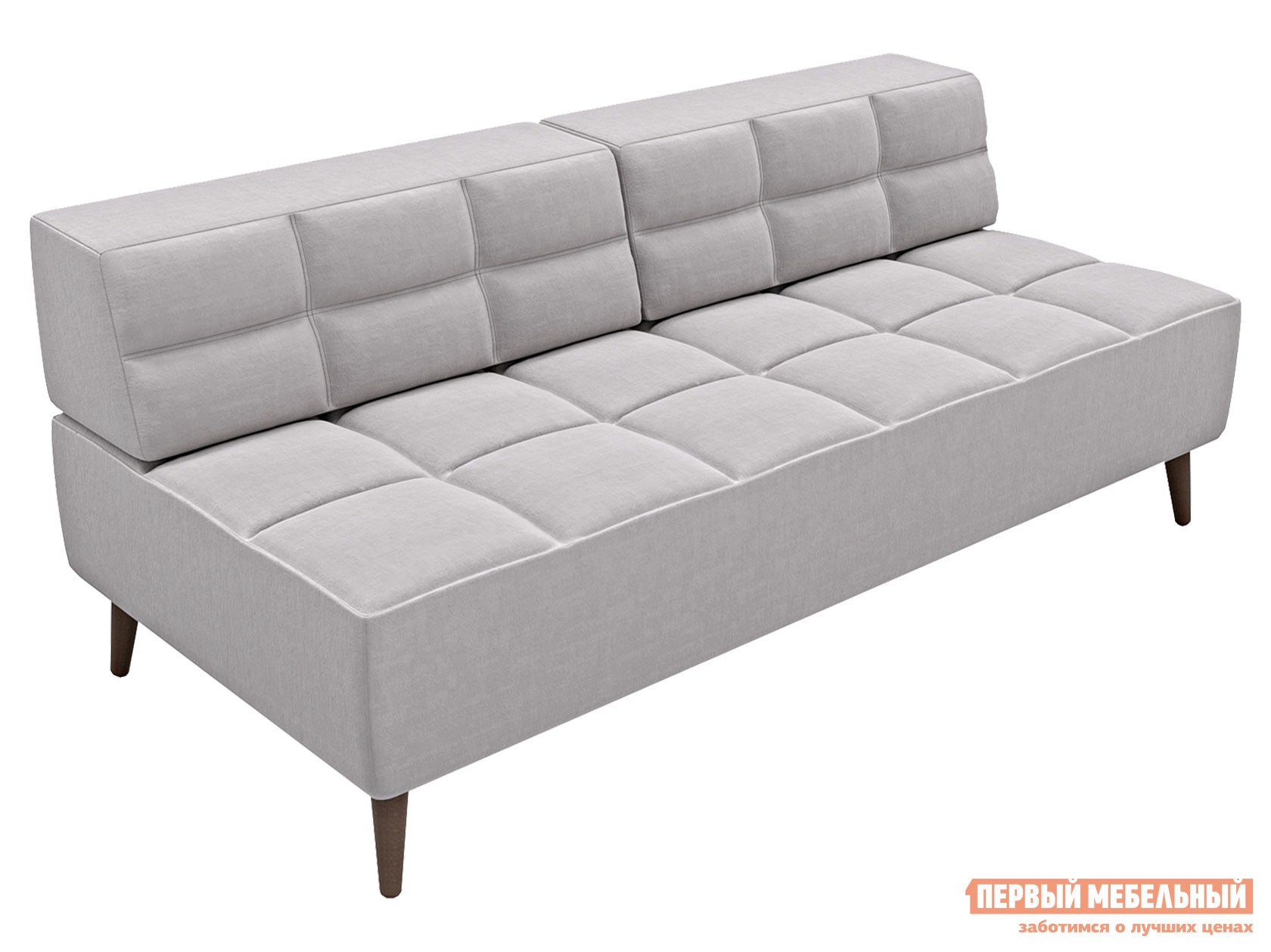 Прямой диван  Нельсон Серый, велюр