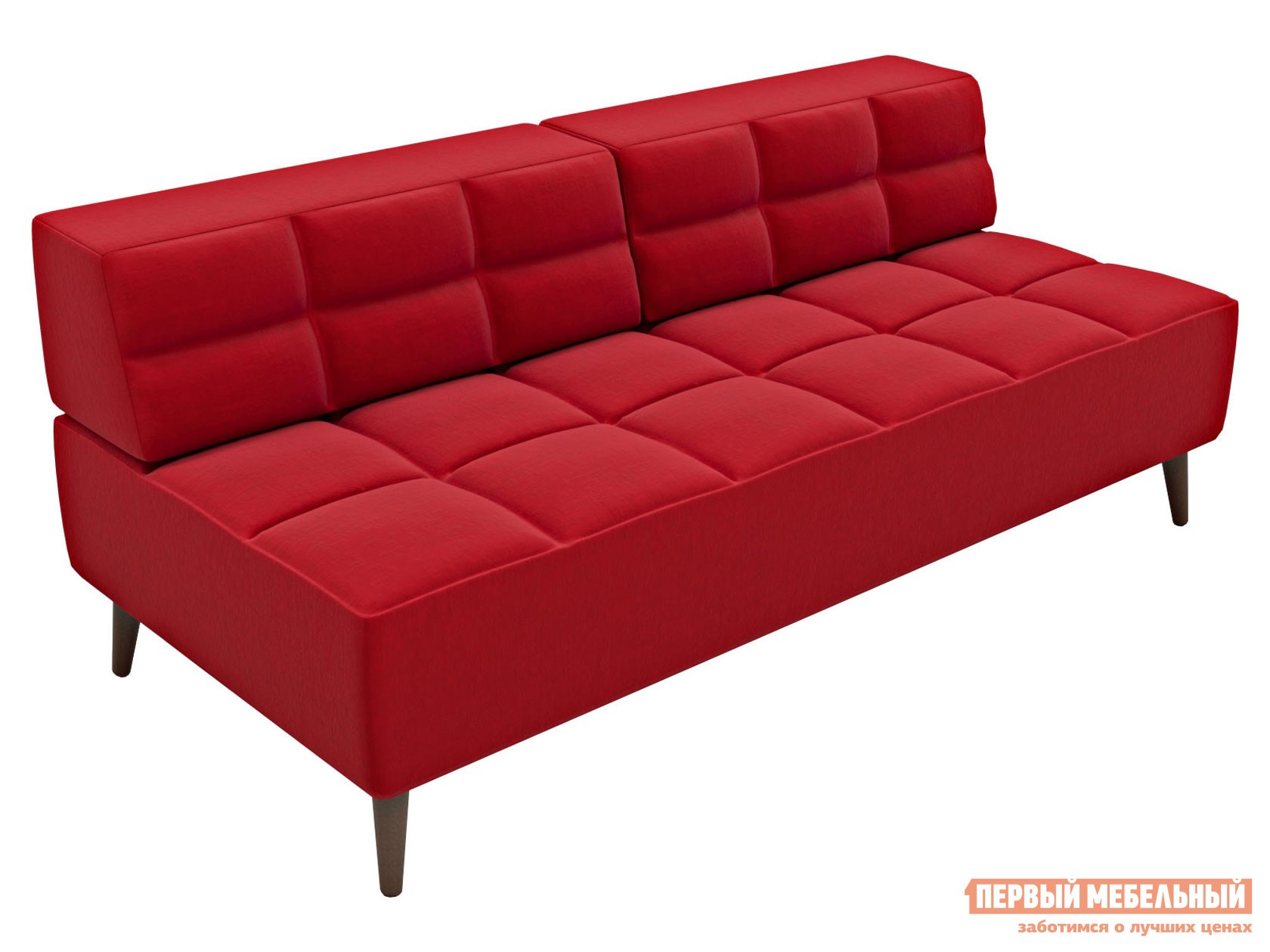 Прямой диван  Нельсон Красный, велюр